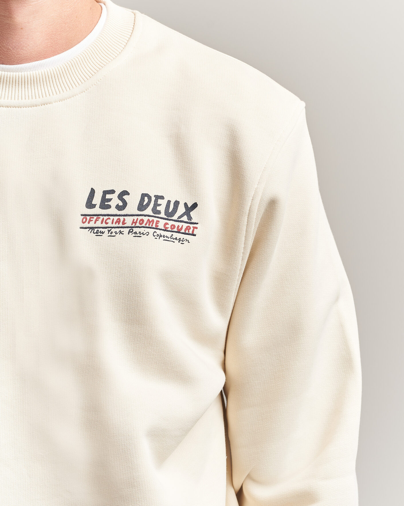 Heren | Truien | LES DEUX | Record Sweatshirt Ivory