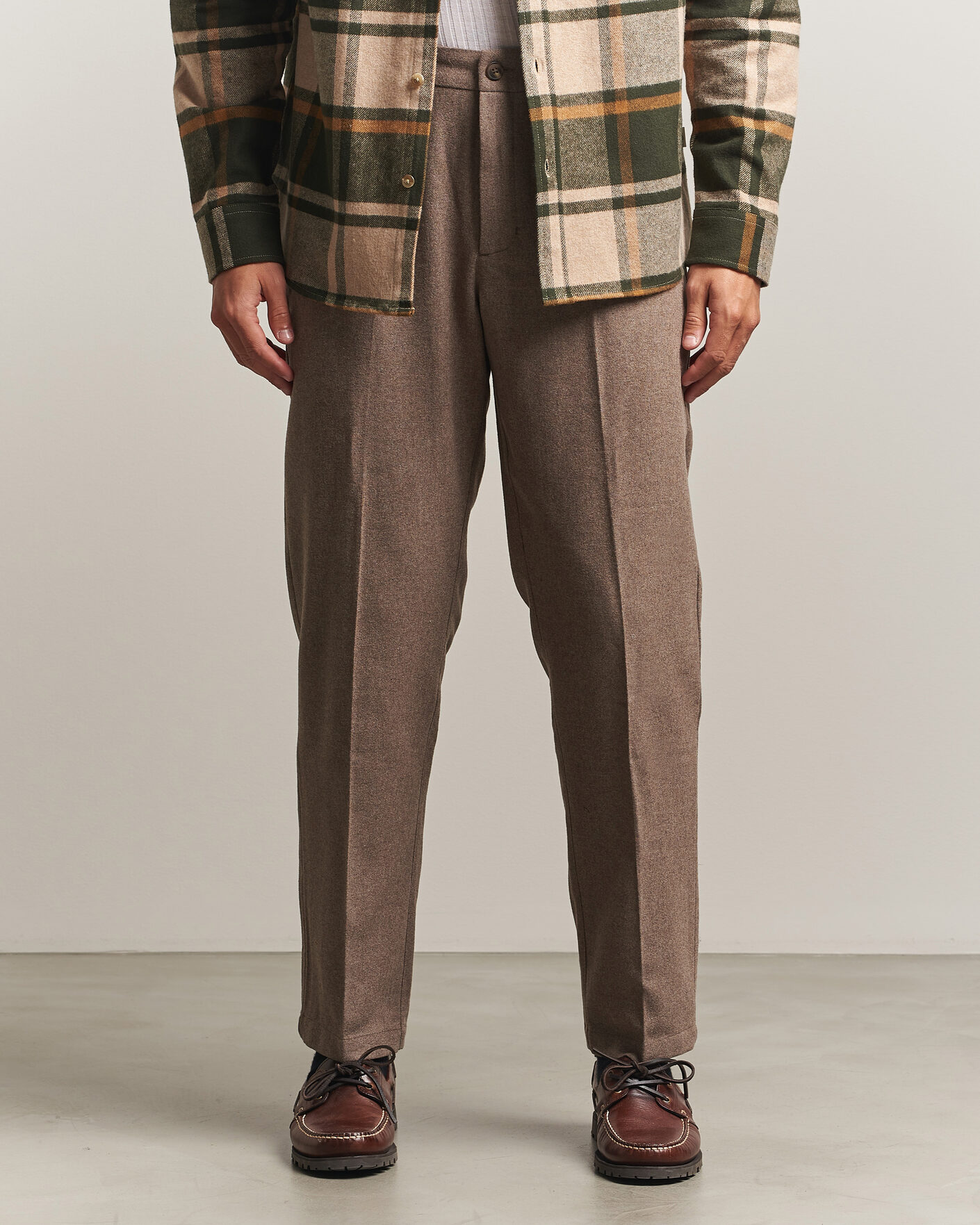Homme | Pantalons | LES DEUX | Wool Reg Suit Pants Caribou