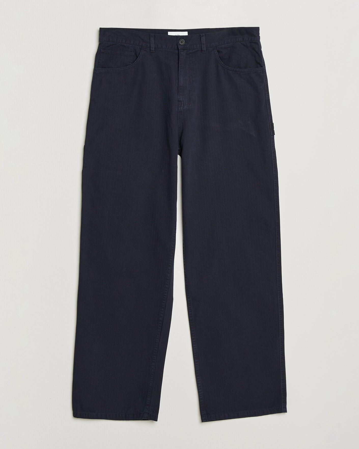 Homme | Pantalons | LES DEUX | Roi Carpenter Herringbone Pants Dark Navy