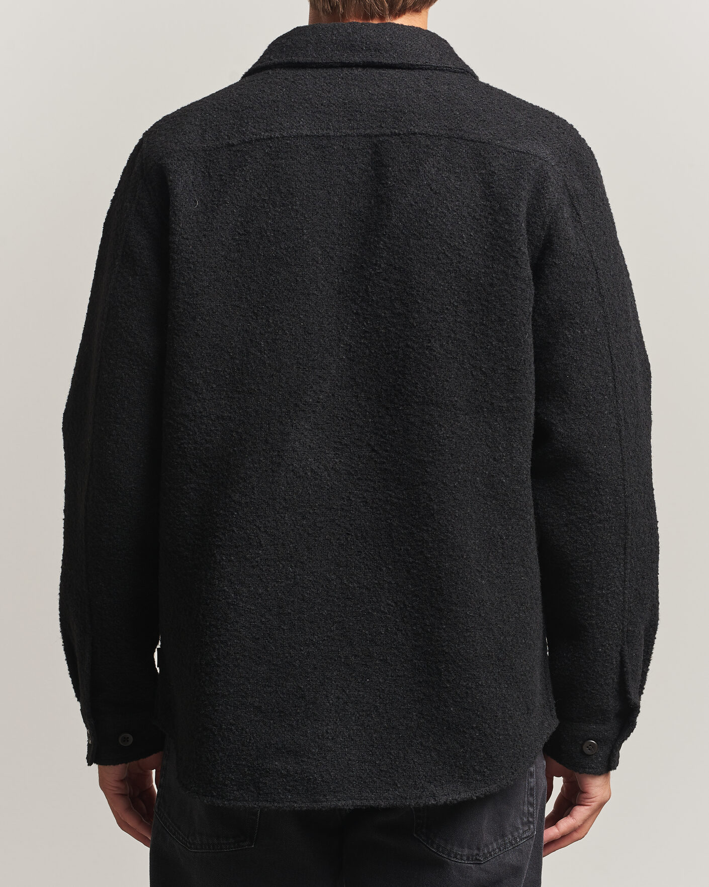 Homme | Chemises | LES DEUX | Boucle Overshirt Black
