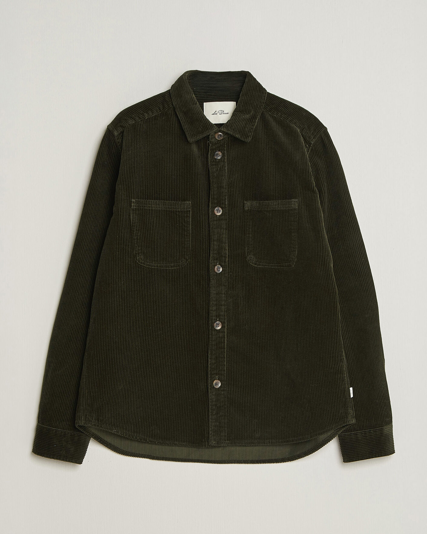 Heren | Overhemden | LES DEUX | Corduroy Overshirt Rosin Green