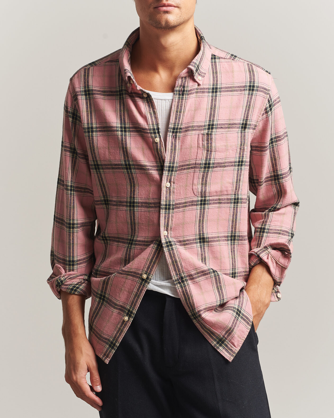 Heren | Overhemden | LES DEUX | Vintage Check Shirt India Ink
