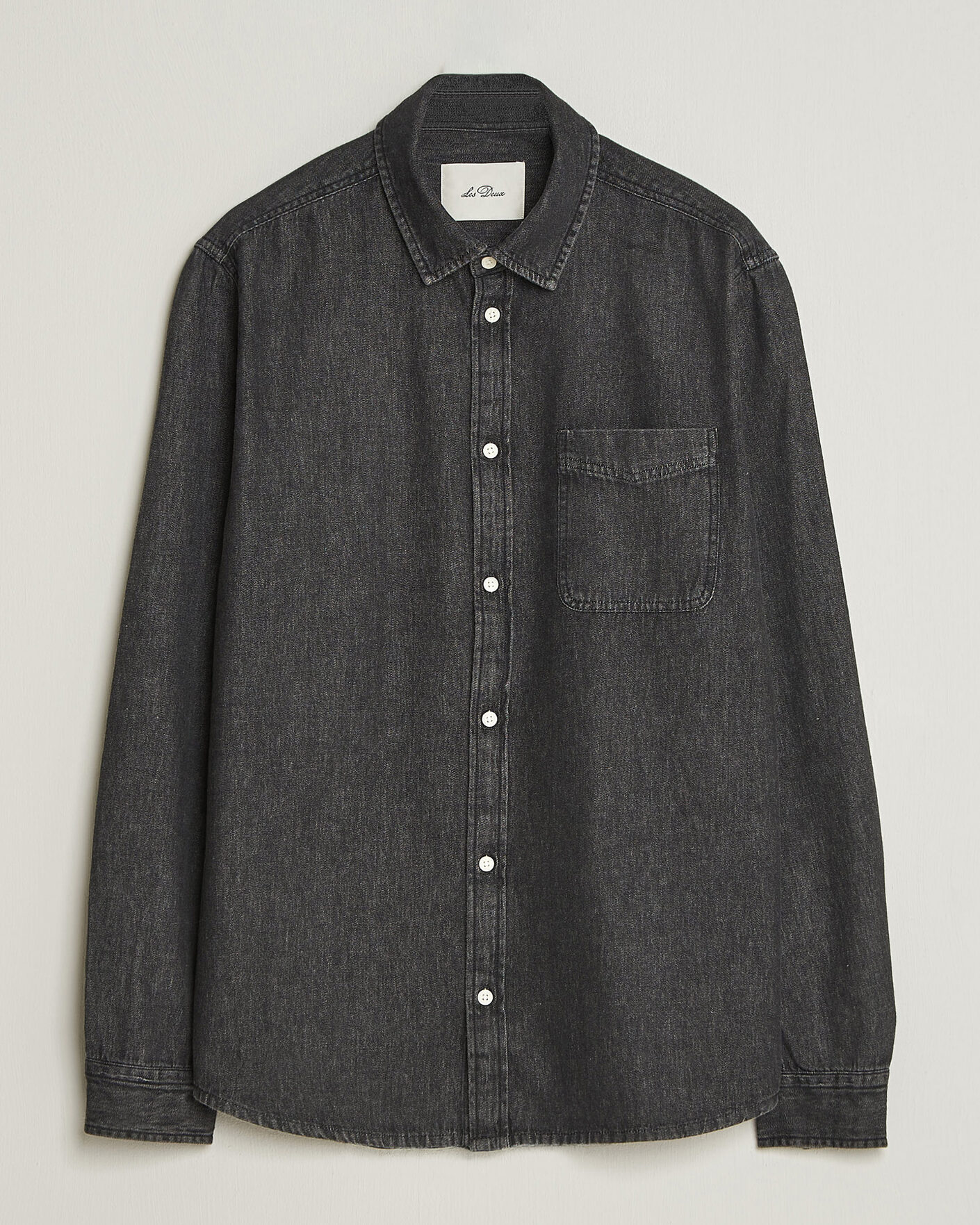 Heren | Overhemden | LES DEUX | Denim Shirt Black Wash