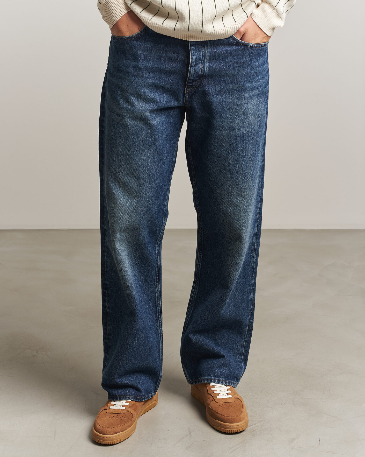 Heren | Sneakers | LES DEUX | Suede Sneaker Bone Brown