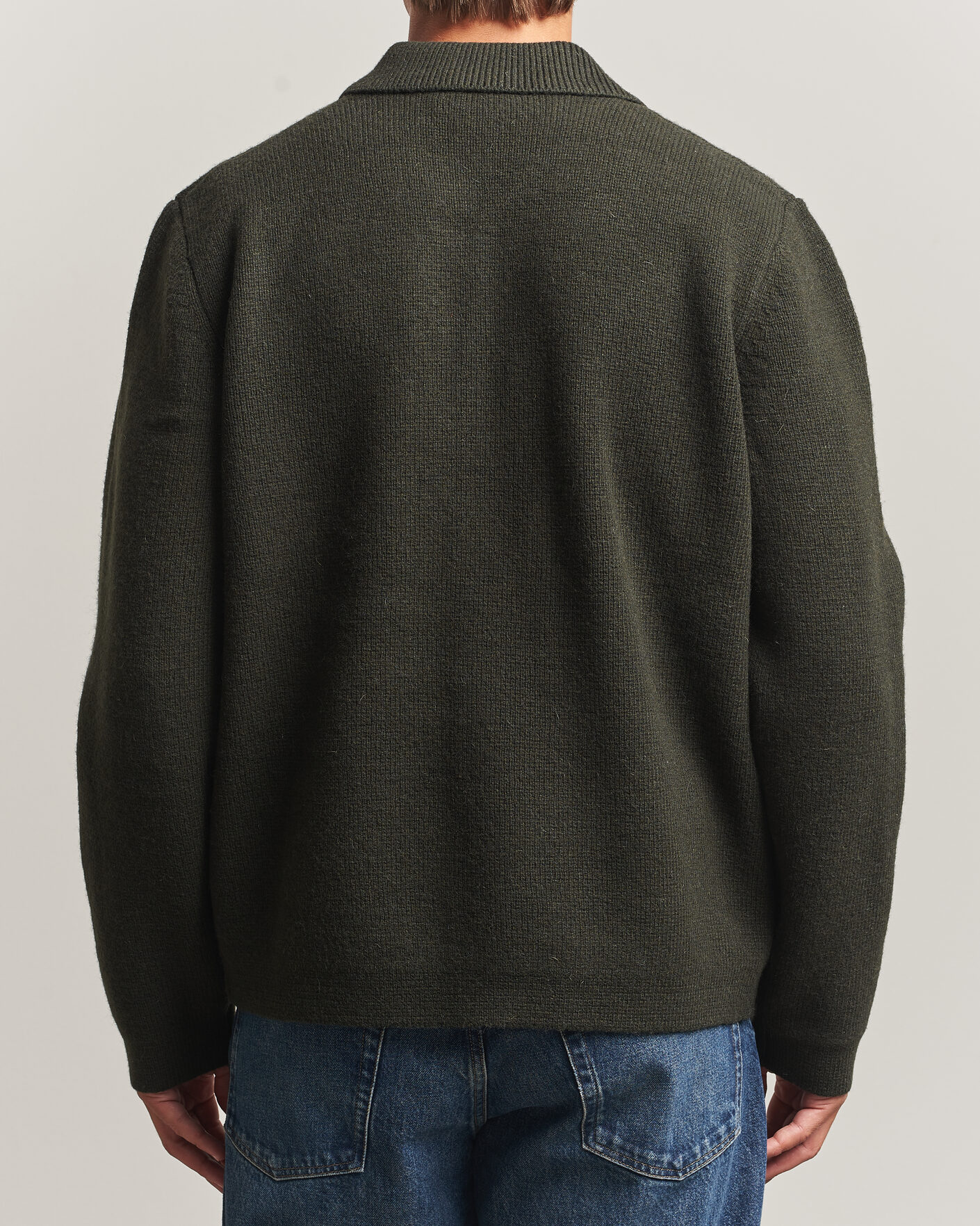 Heren | Truien | LES DEUX | Milano Knit Overshirt Rosin Green
