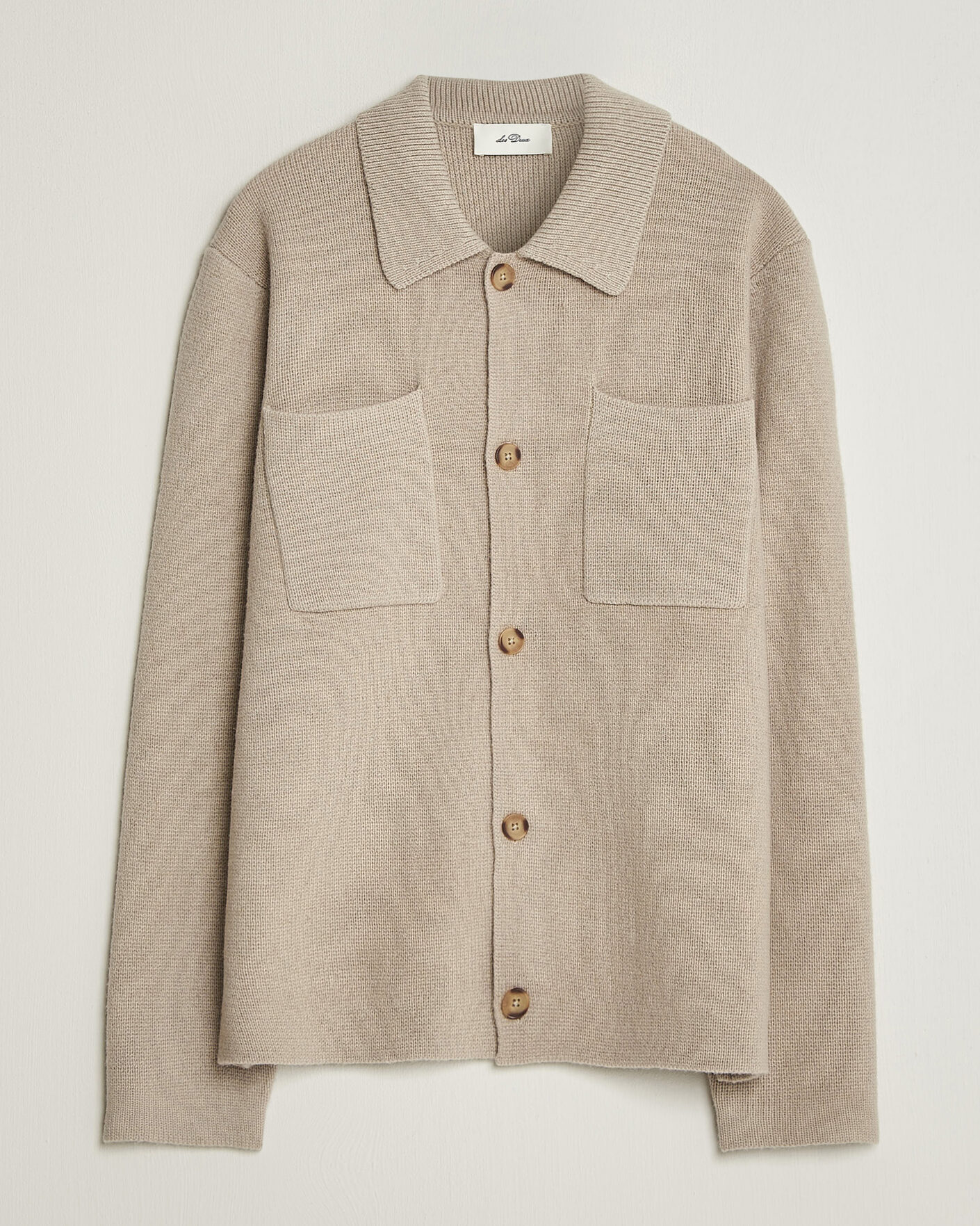 Heren | Truien | LES DEUX | Milano Knit Overshirt Light Sand