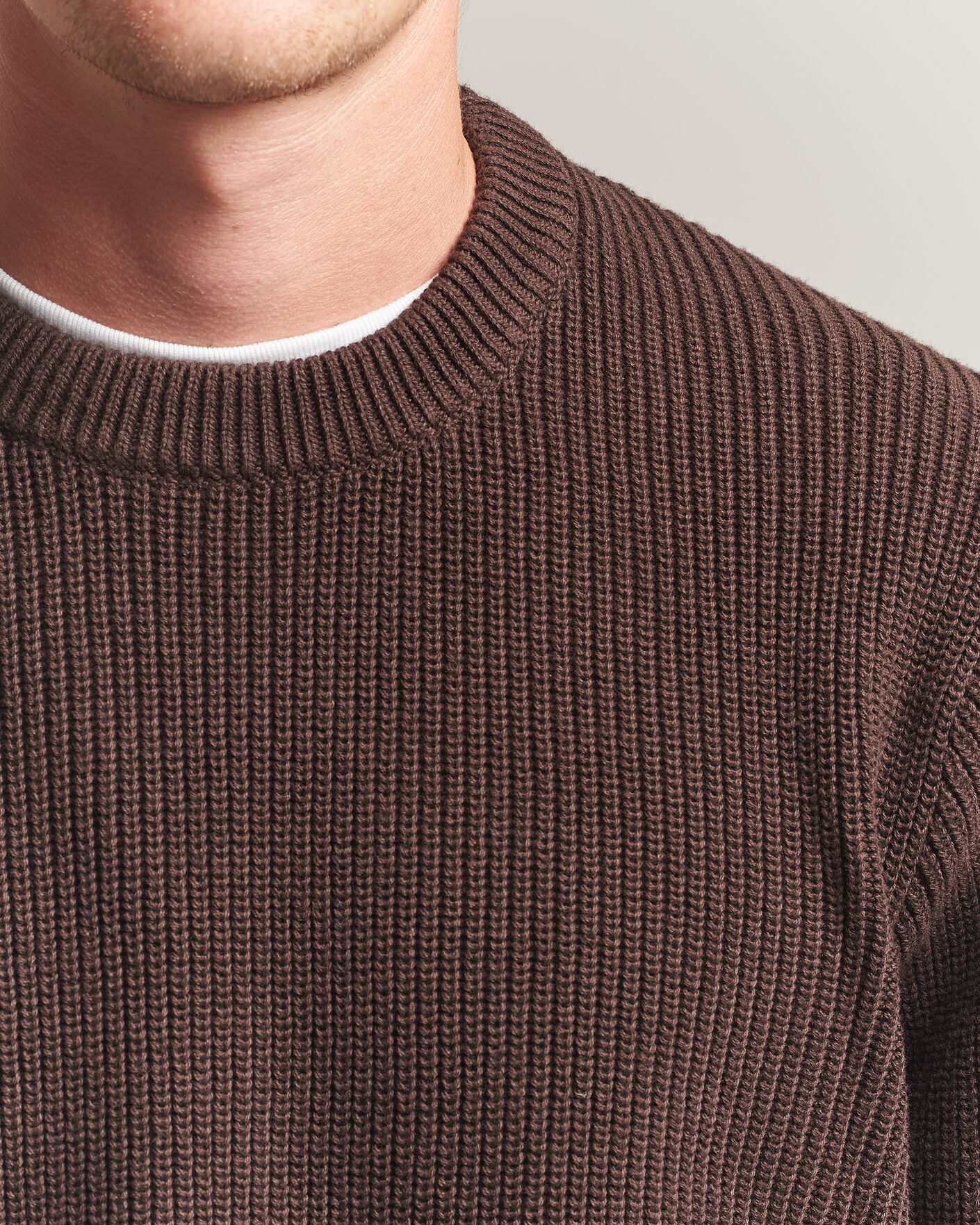 Homme | Pulls Et Tricots | LES DEUX | Rib Crewneck Knit Molé Brown