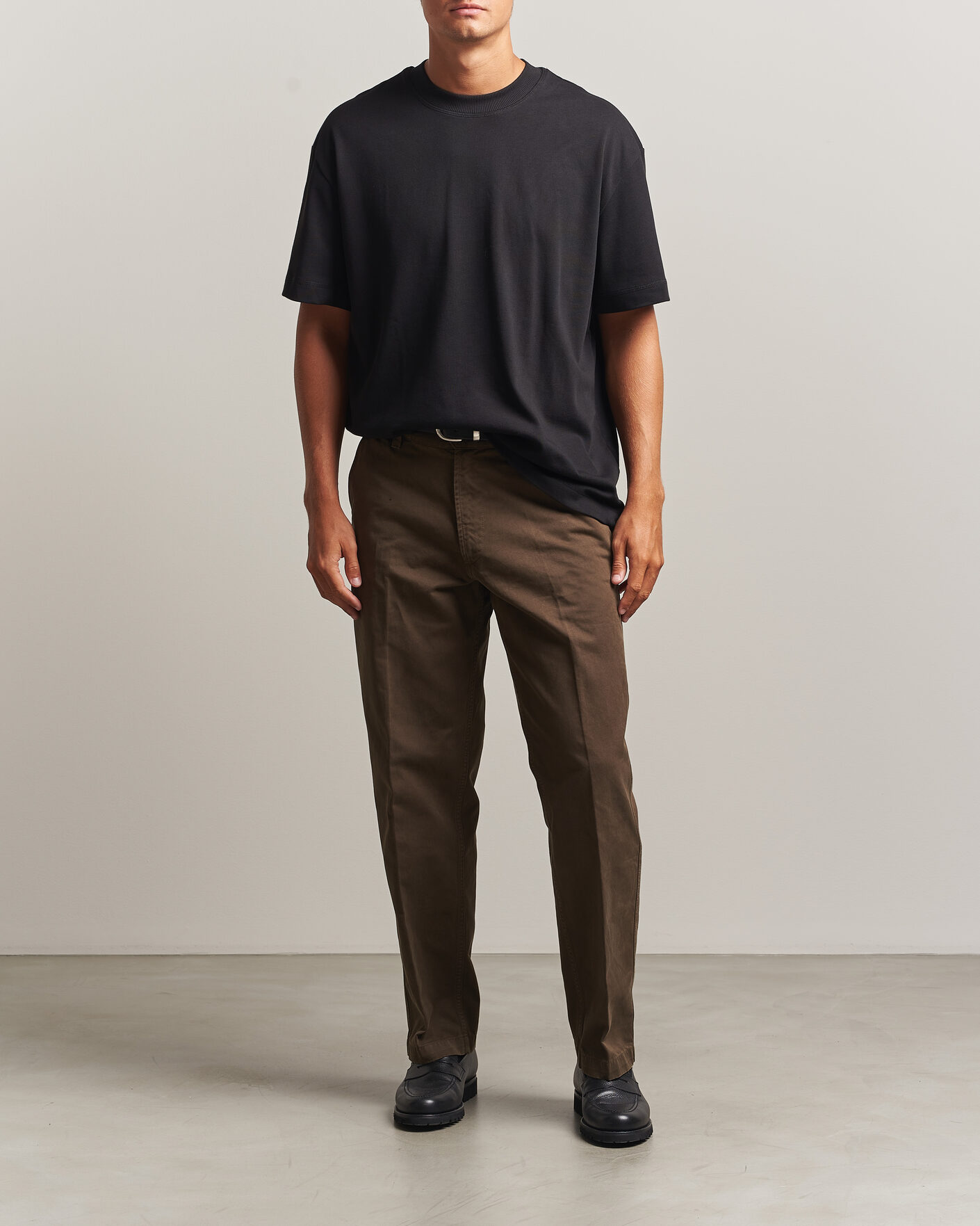 Heren | T-shirts | LES DEUX | Heavyweight T-Shirt Black