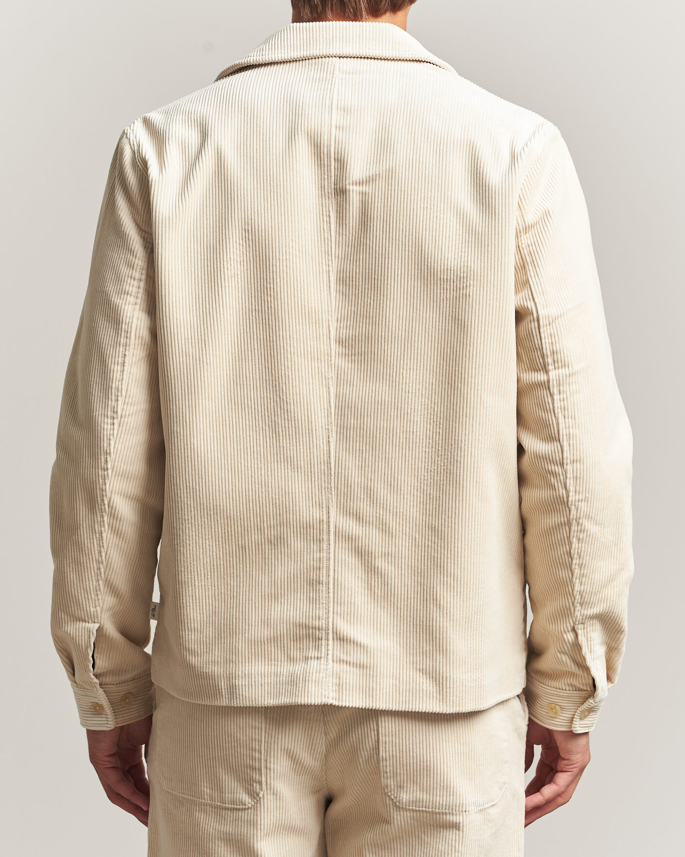 Heren | Jassen | LES DEUX | Corduroy Zipper Coach Jacket Ivory