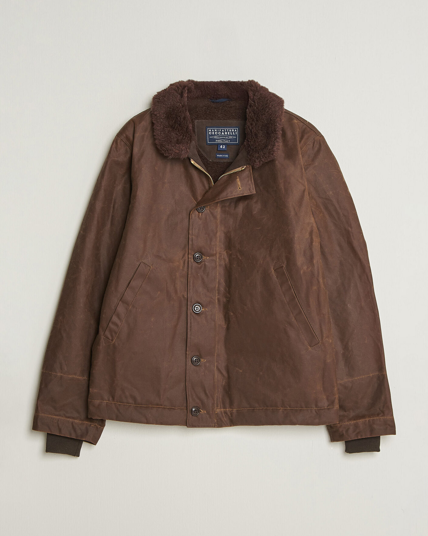 Heren | Jassen | Manifattura Ceccarelli | Deck Jacket Dark Tan