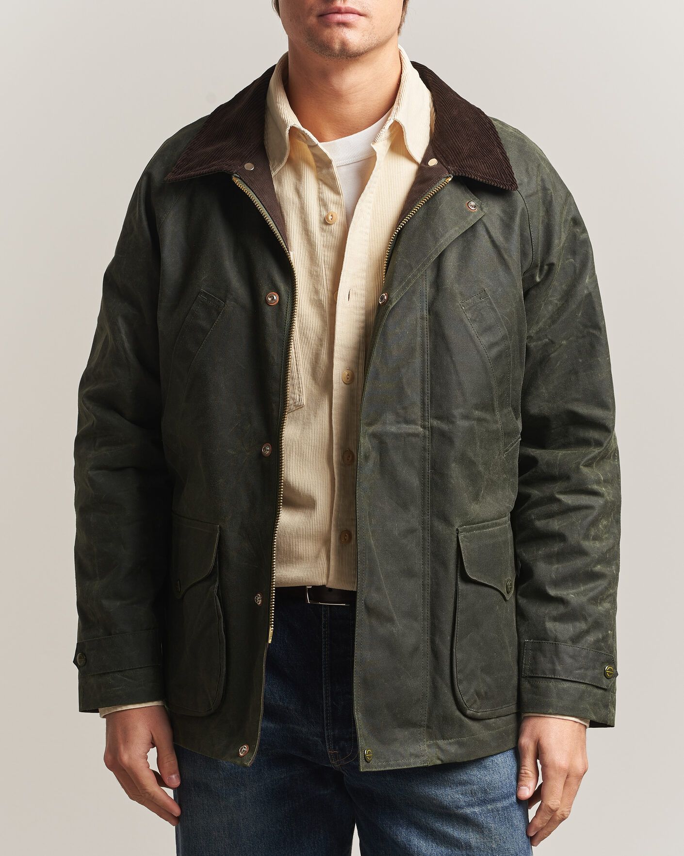 Heren | Jassen | Manifattura Ceccarelli | Rain Caban Wax Cloth Dark Green