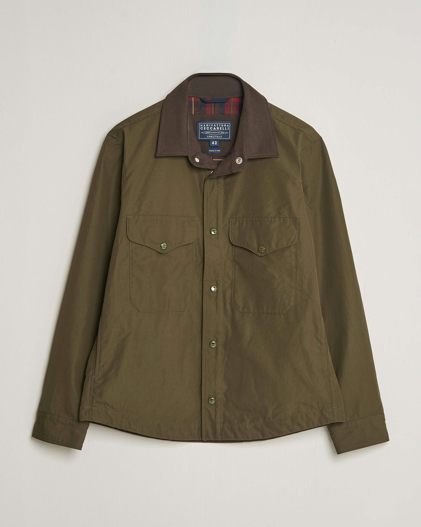 Heren | Jassen | Manifattura Ceccarelli | Double Pocket Shirt Jacket Military Green