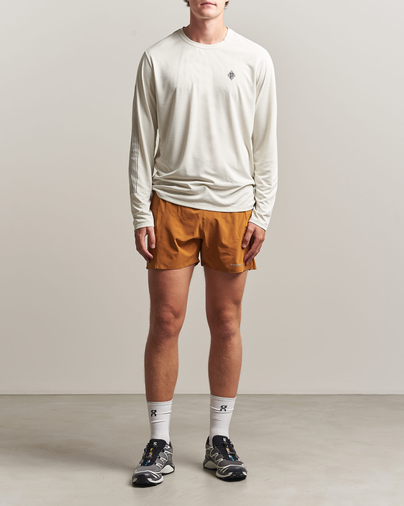 Heren | T-shirts | Patagonia | Long Sleeve Cap Cool Shirt Dyno White