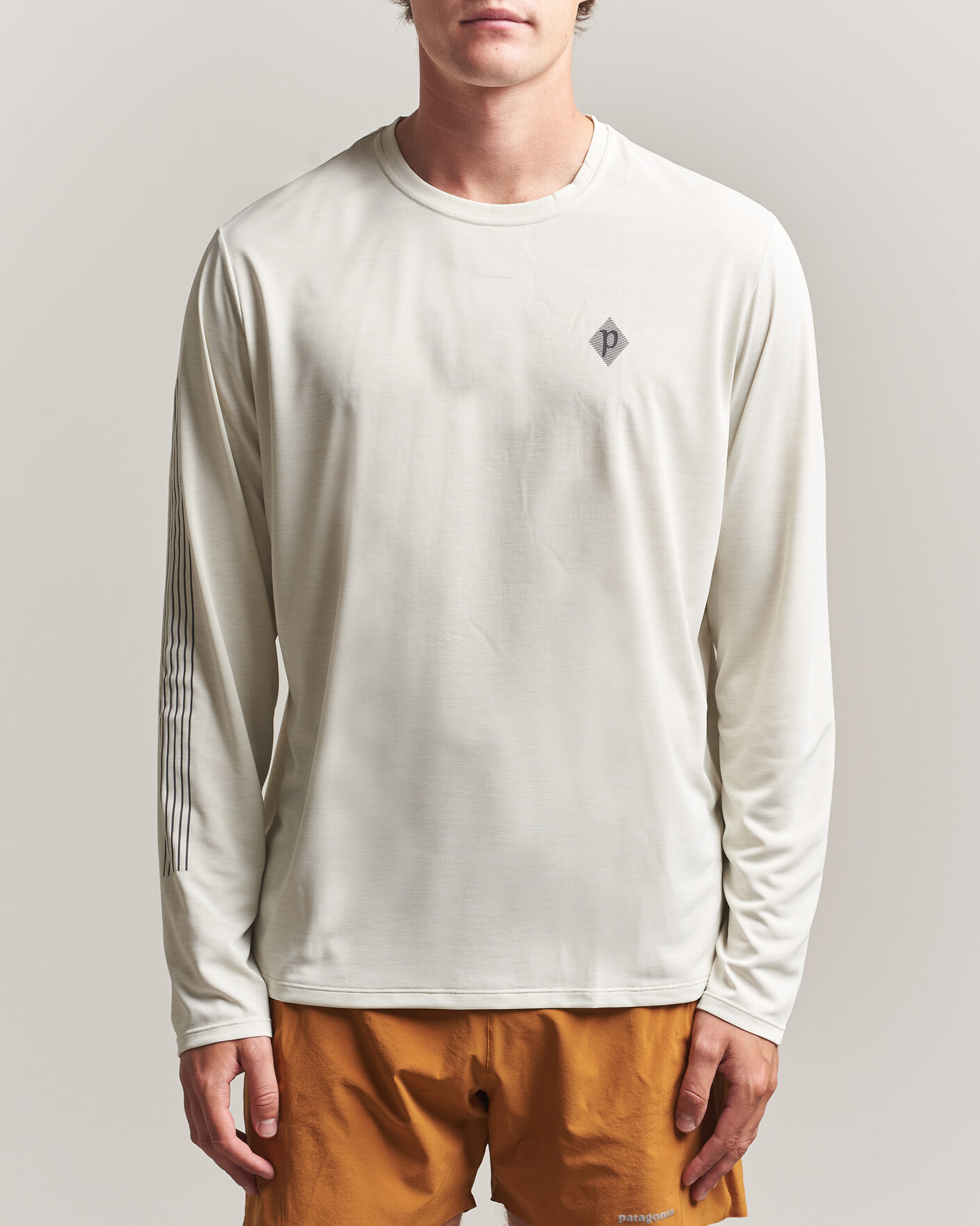 Heren | T-shirts | Patagonia | Long Sleeve Cap Cool Shirt Dyno White