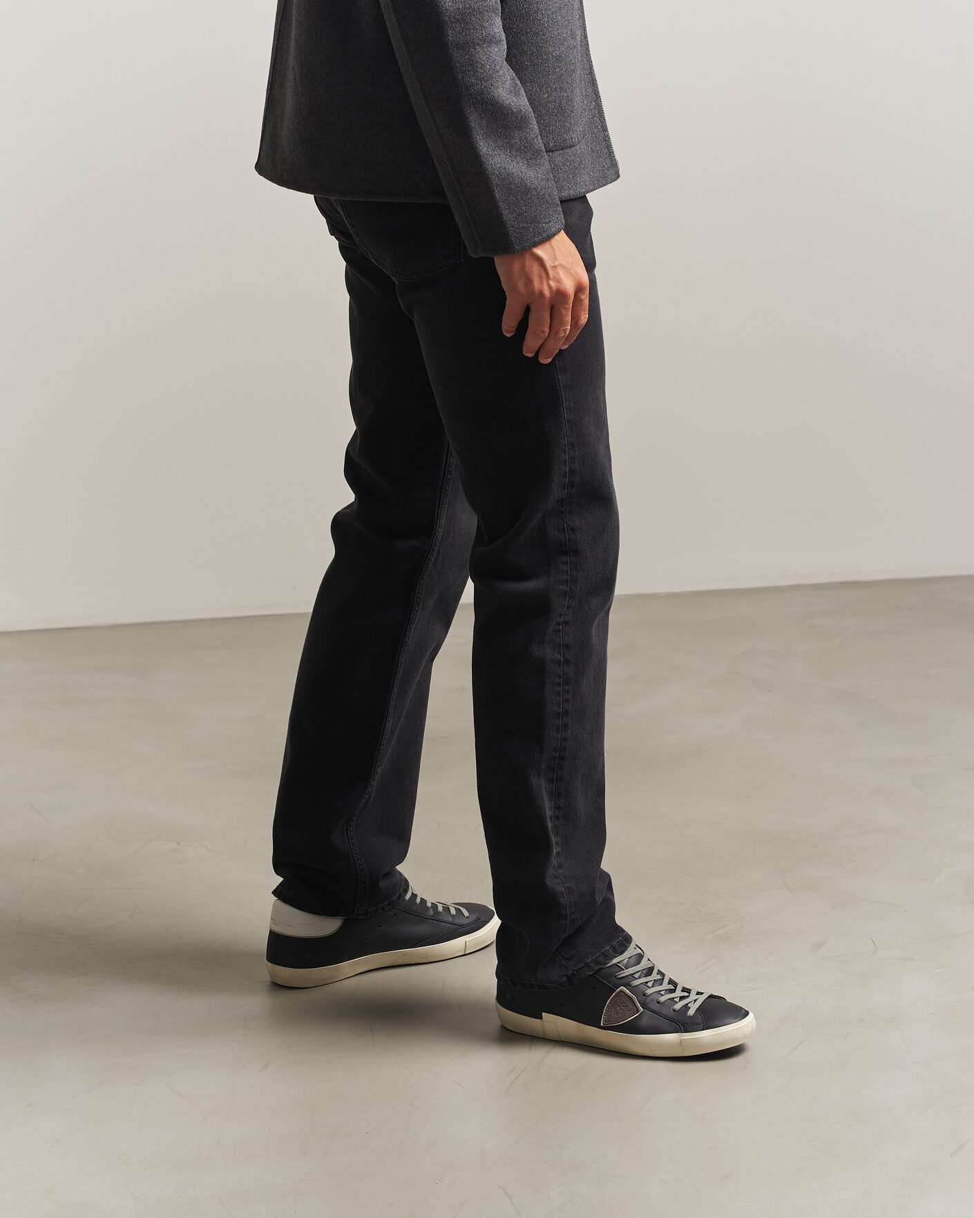 Heren | Sneakers | Philippe Model | PRSX Low Top Suede Sneaker Black/White