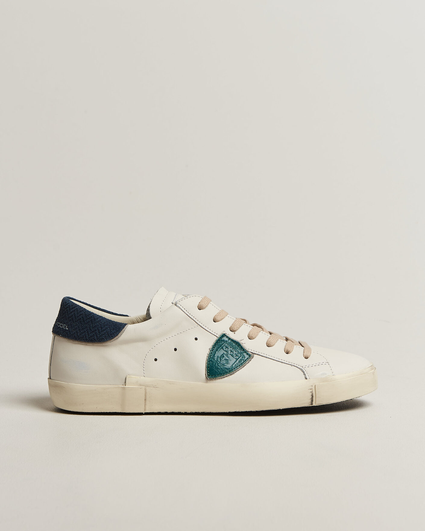 Heren | Sneakers | Philippe Model | PRSX Low Top Suede Sneaker White/Blue