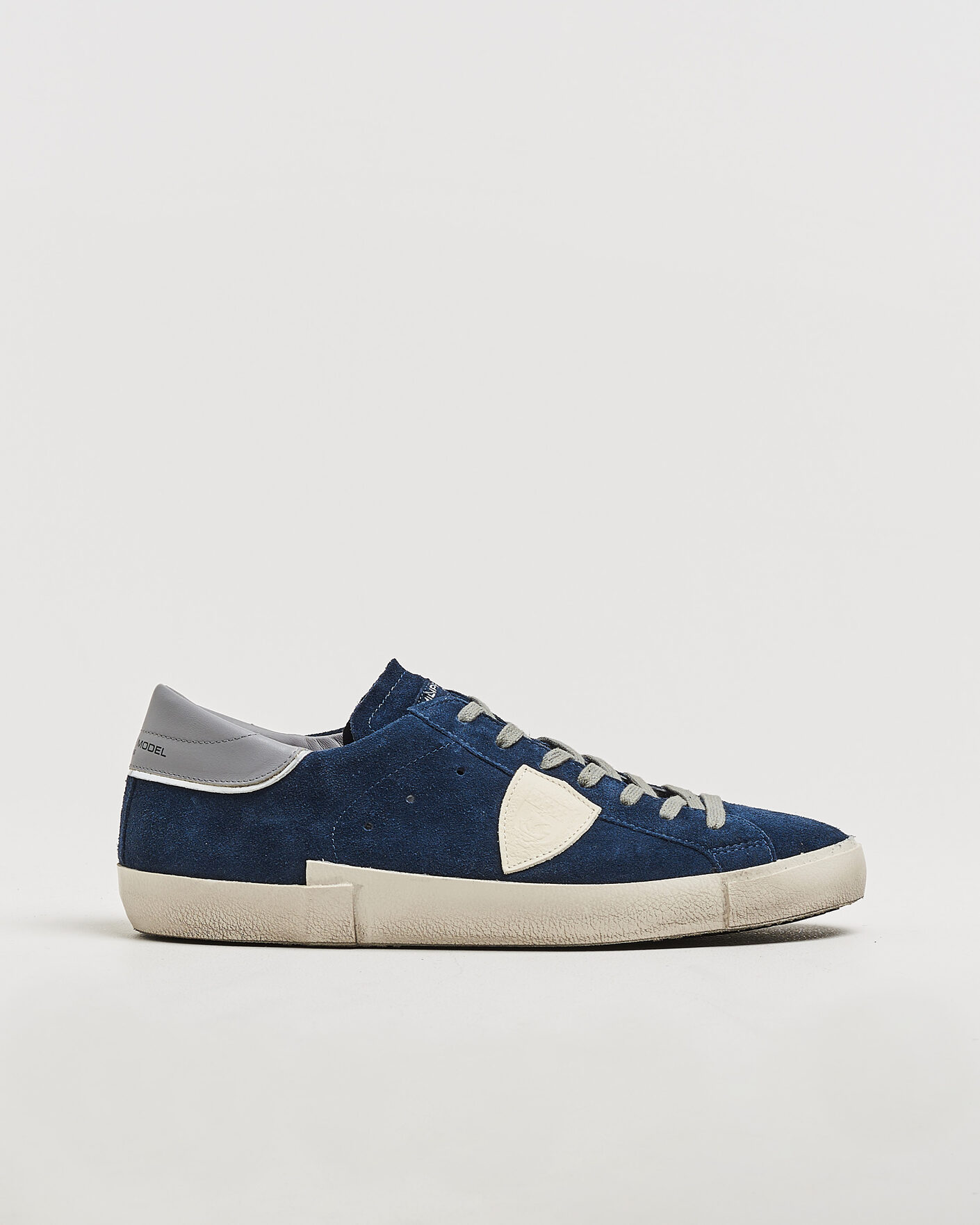 Homme | Baskets | Philippe Model | PRSX Low Top Suede Sneaker Blue/Grey