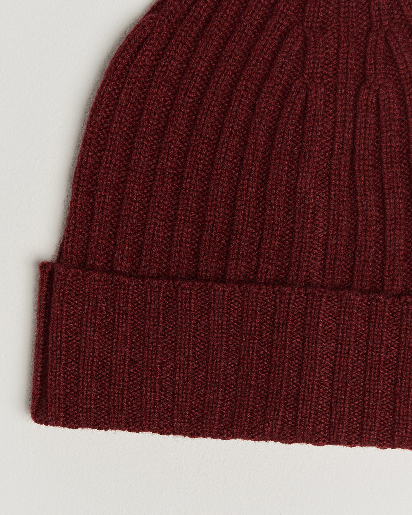 Heren | Mutsen | Piacenza Cashmere | Ribbed Cashmere Beanie Burgundy