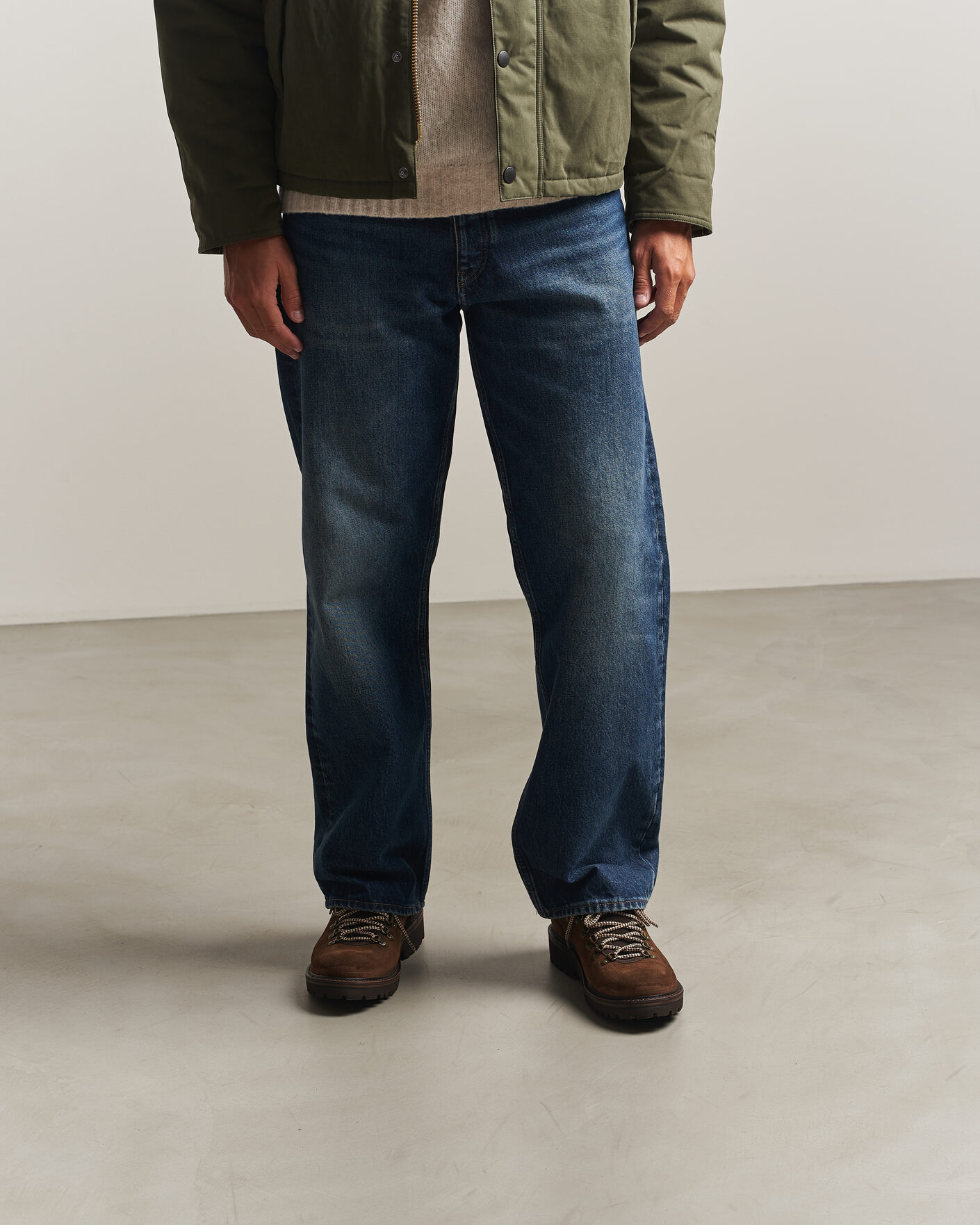 Homme | Bottes | Astorflex | Forflex Low Mountain Shoe Dark Khaki Suede