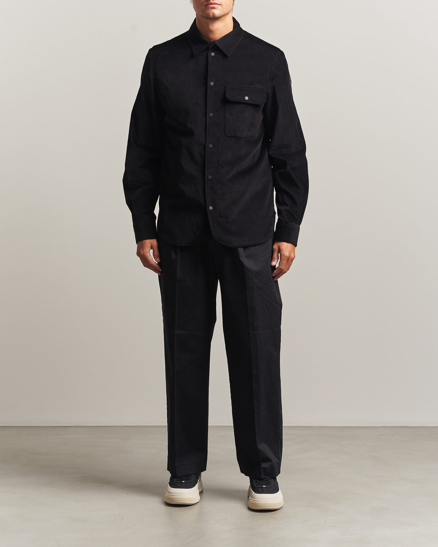 Homme | Chemises | Moncler | Corduroy Overshirt Black