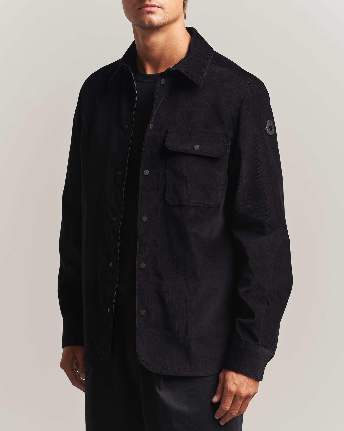 Homme | Chemises | Moncler | Corduroy Overshirt Black