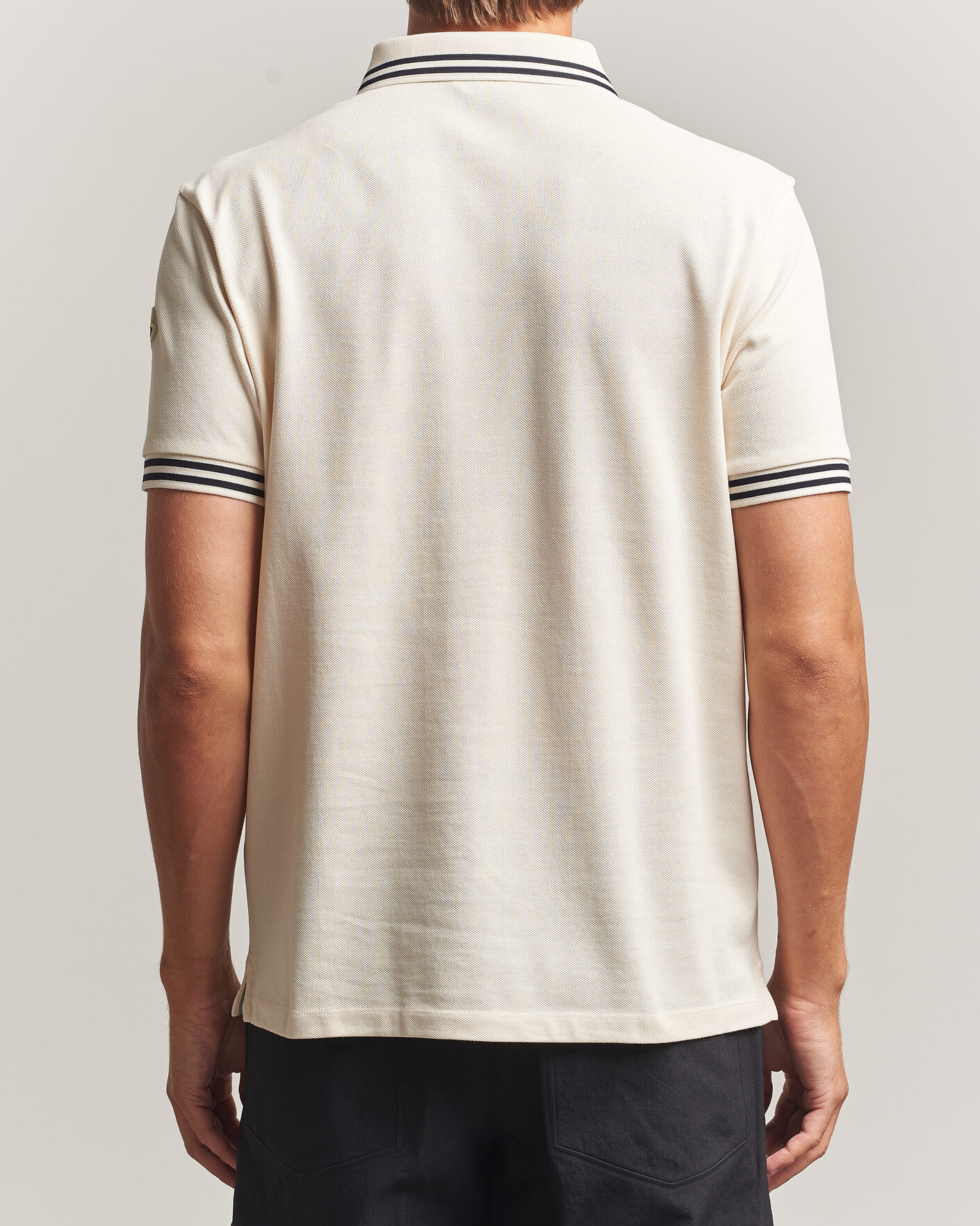Homme | Polos | Moncler | Contrast Collar Polo Off White