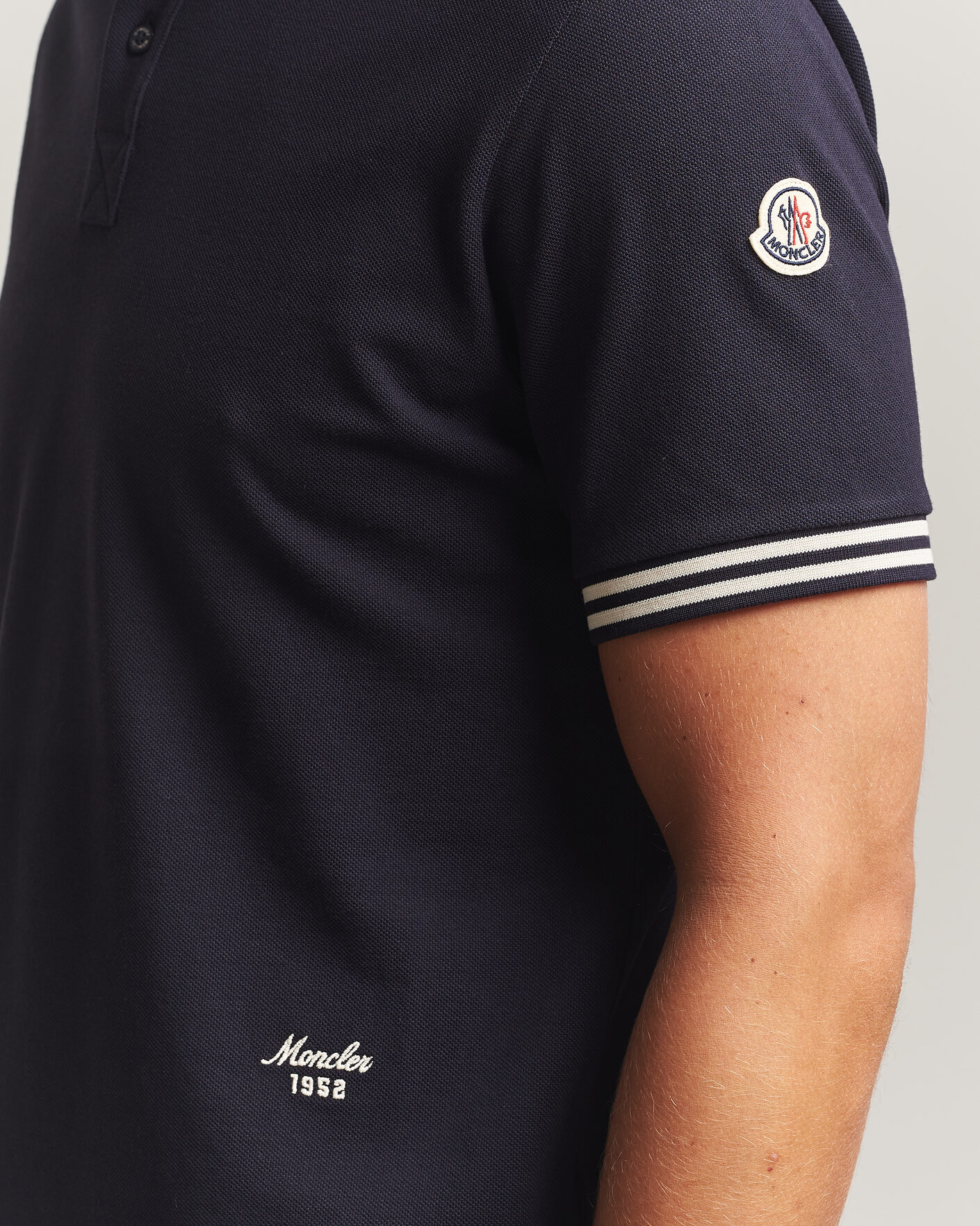 Homme | Polos | Moncler | Contrast Collar Polo Navy