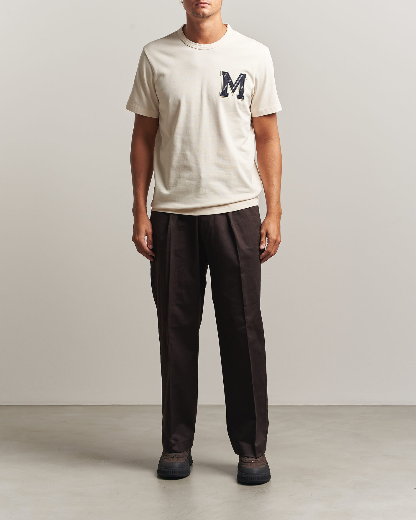 Homme | T-shirts | Moncler | Varsity Logo T-Shirt Off White