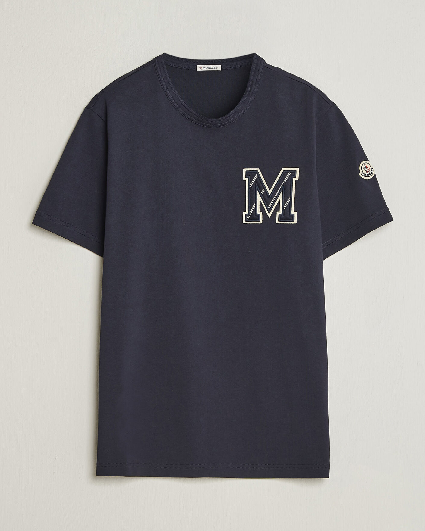 Heren | T-shirts | Moncler | Varsity Logo T-Shirt Navy