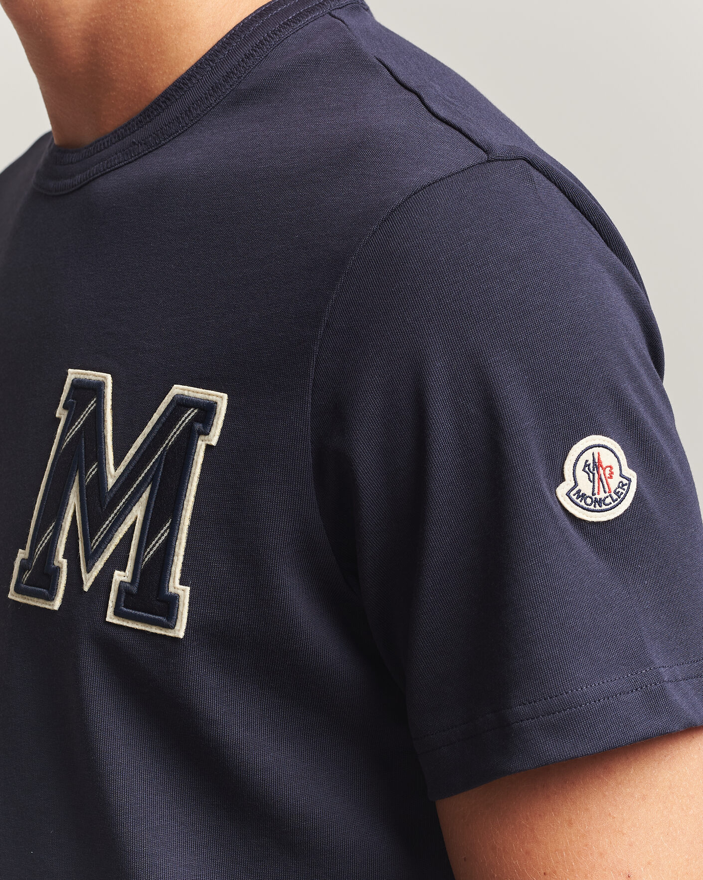 Heren | T-shirts | Moncler | Varsity Logo T-Shirt Navy