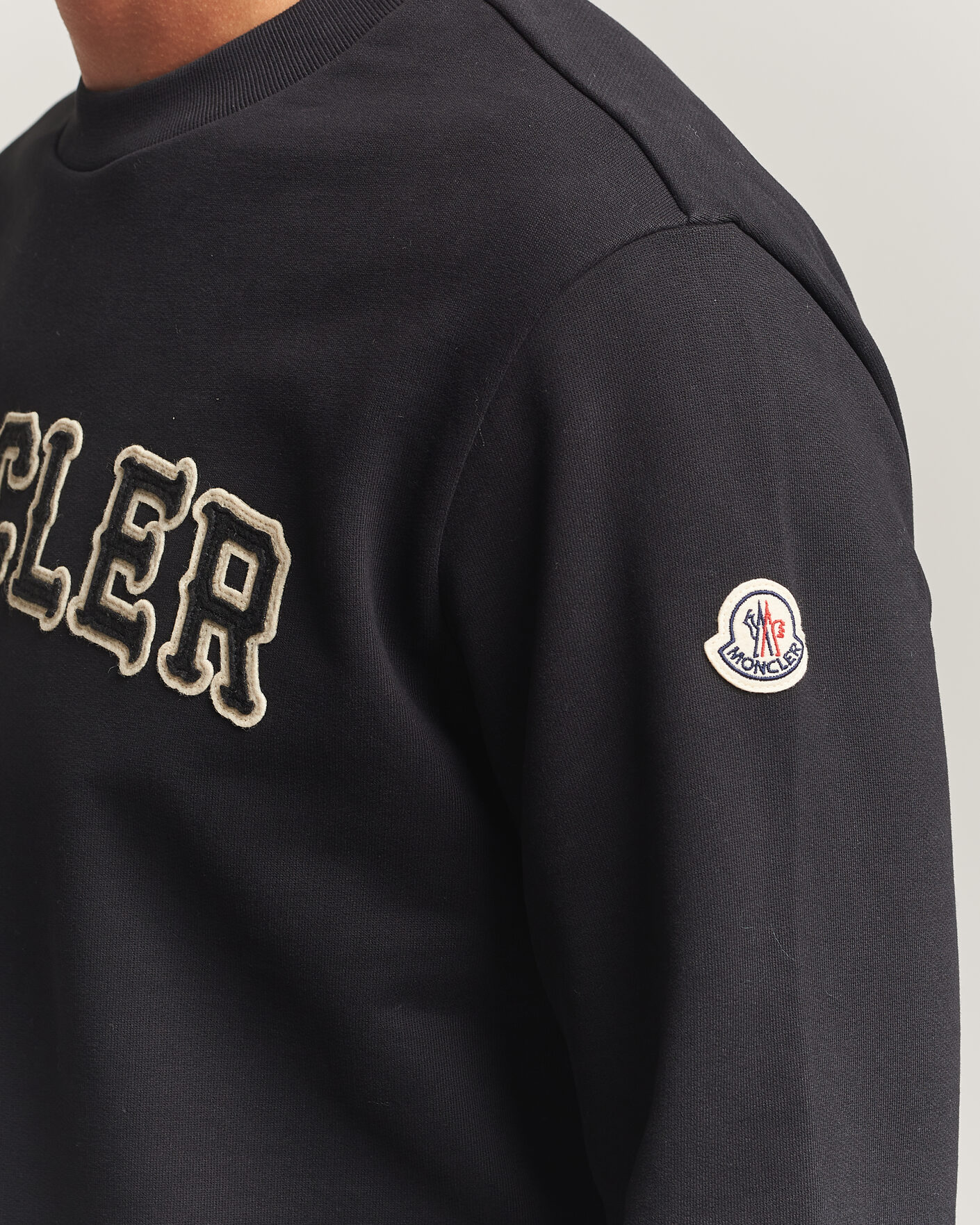 Heren | Truien | Moncler | College Logo Sweatshirt Black