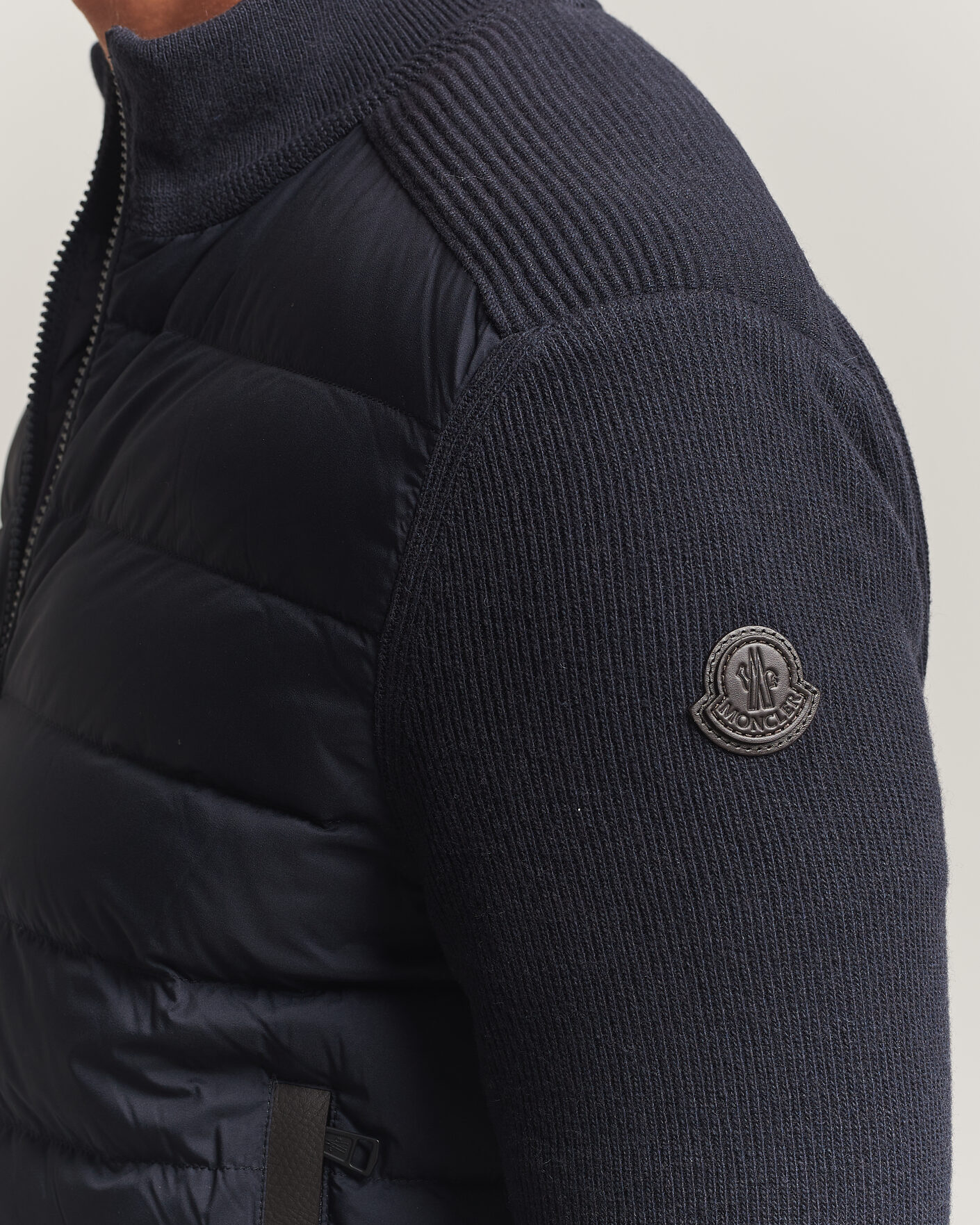Heren | Jassen | Moncler | Wool/Cashmere Hybrid Jacket Navy