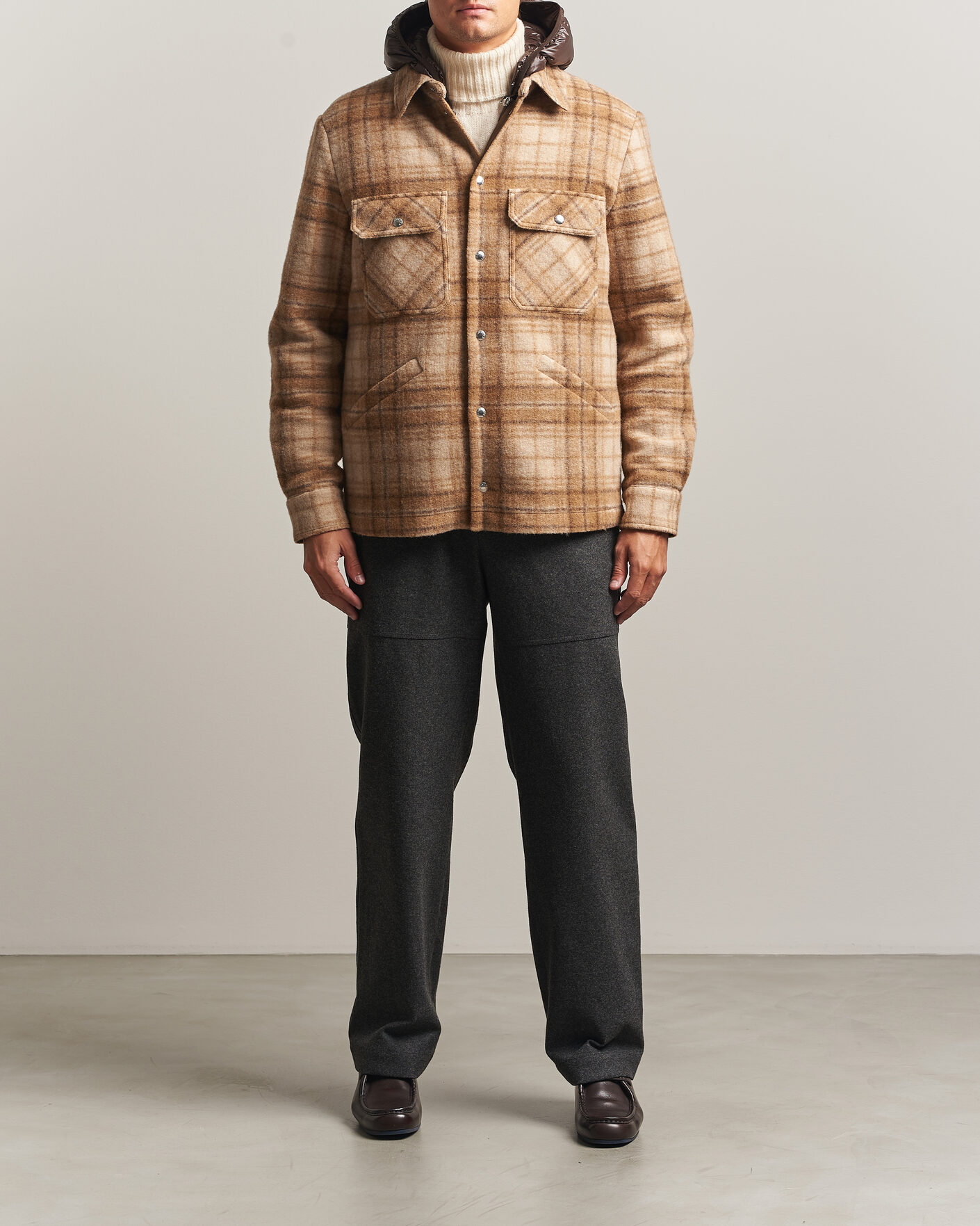 Homme | Pantalons | Moncler | Flannel Trousers Charcoal