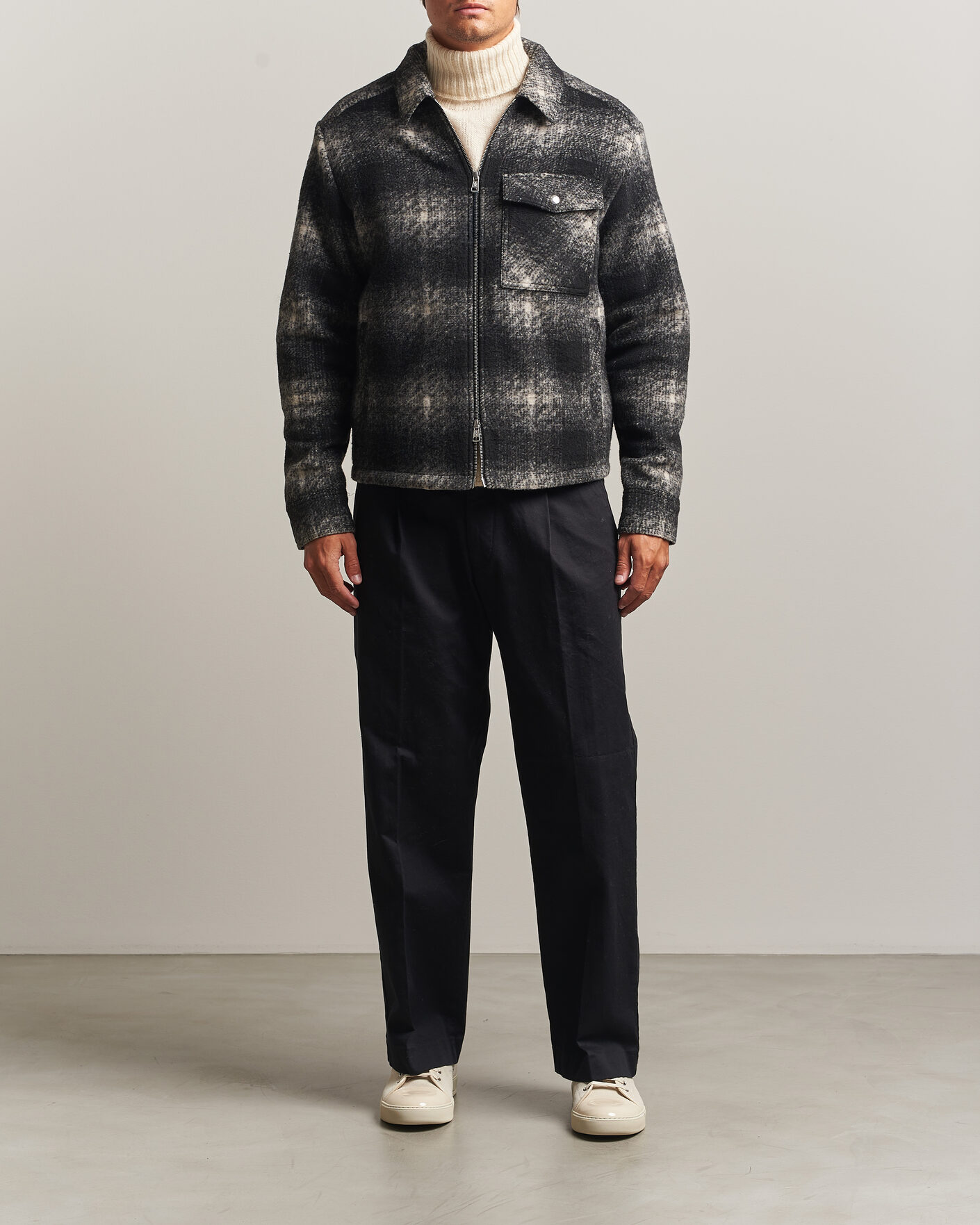 Heren | Overhemden | Moncler | Flannel Overshirt Grey Check