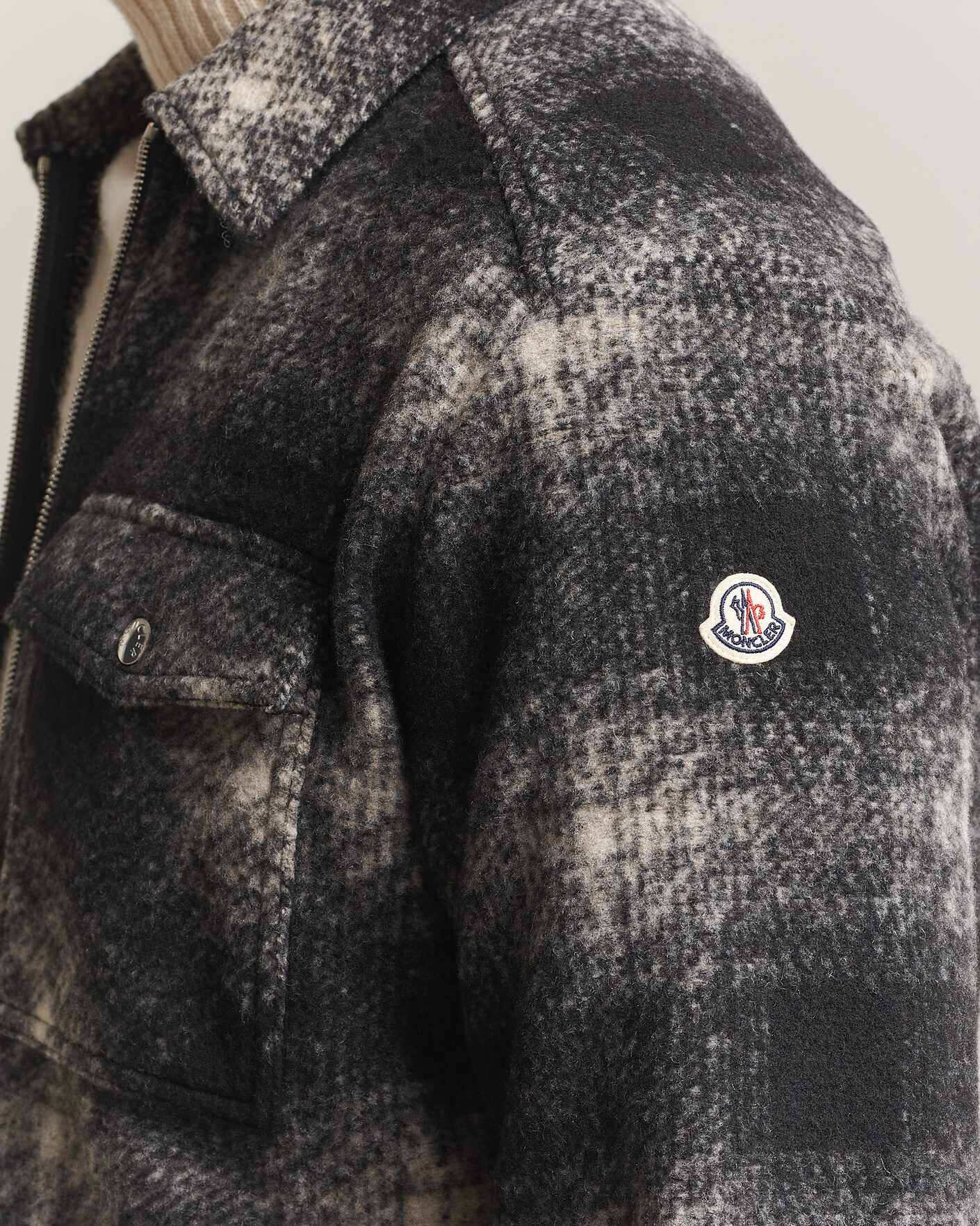 Heren | Overhemden | Moncler | Flannel Overshirt Grey Check