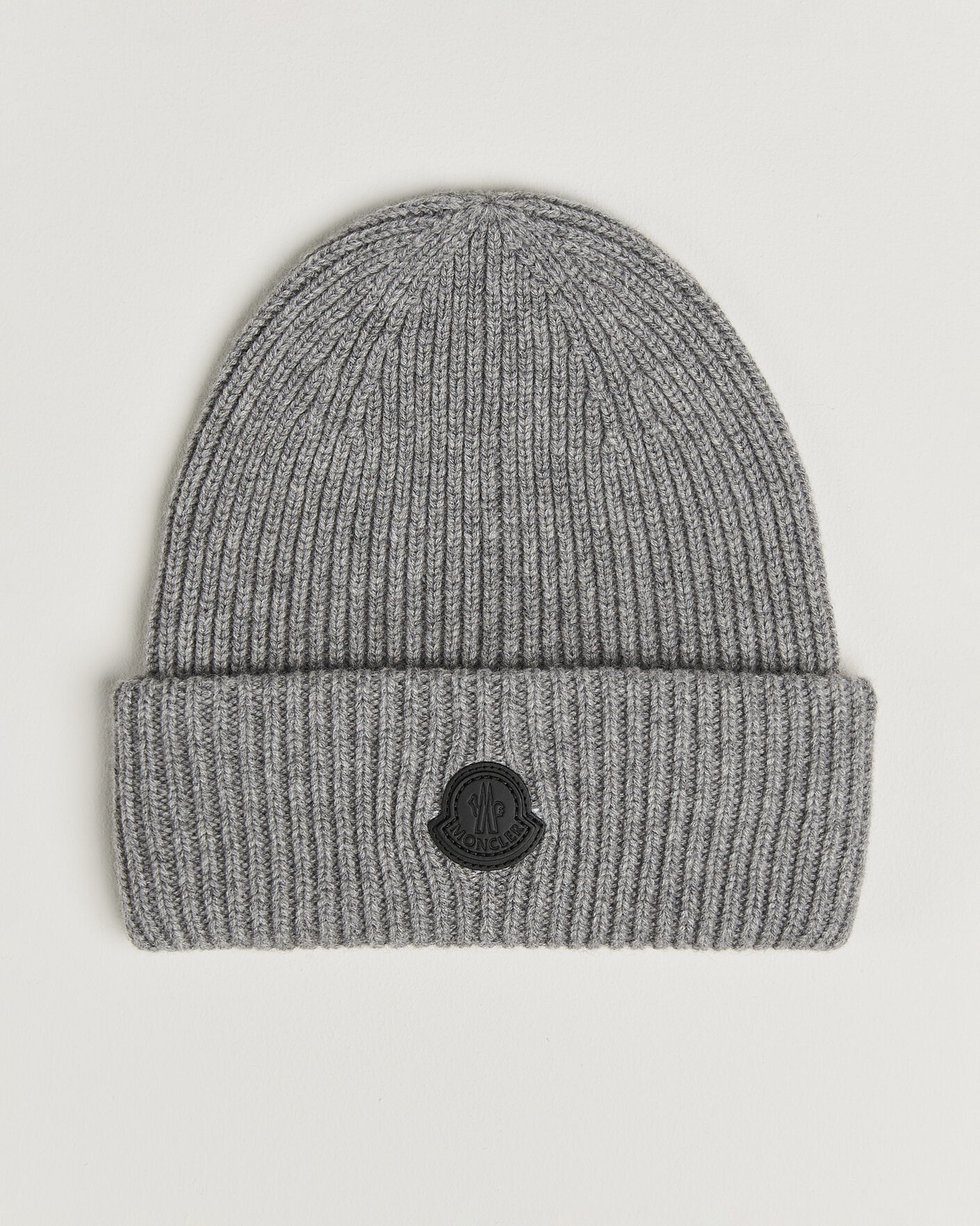 Homme | Bonnets | Moncler | Rib Cashmere Beanie Grey