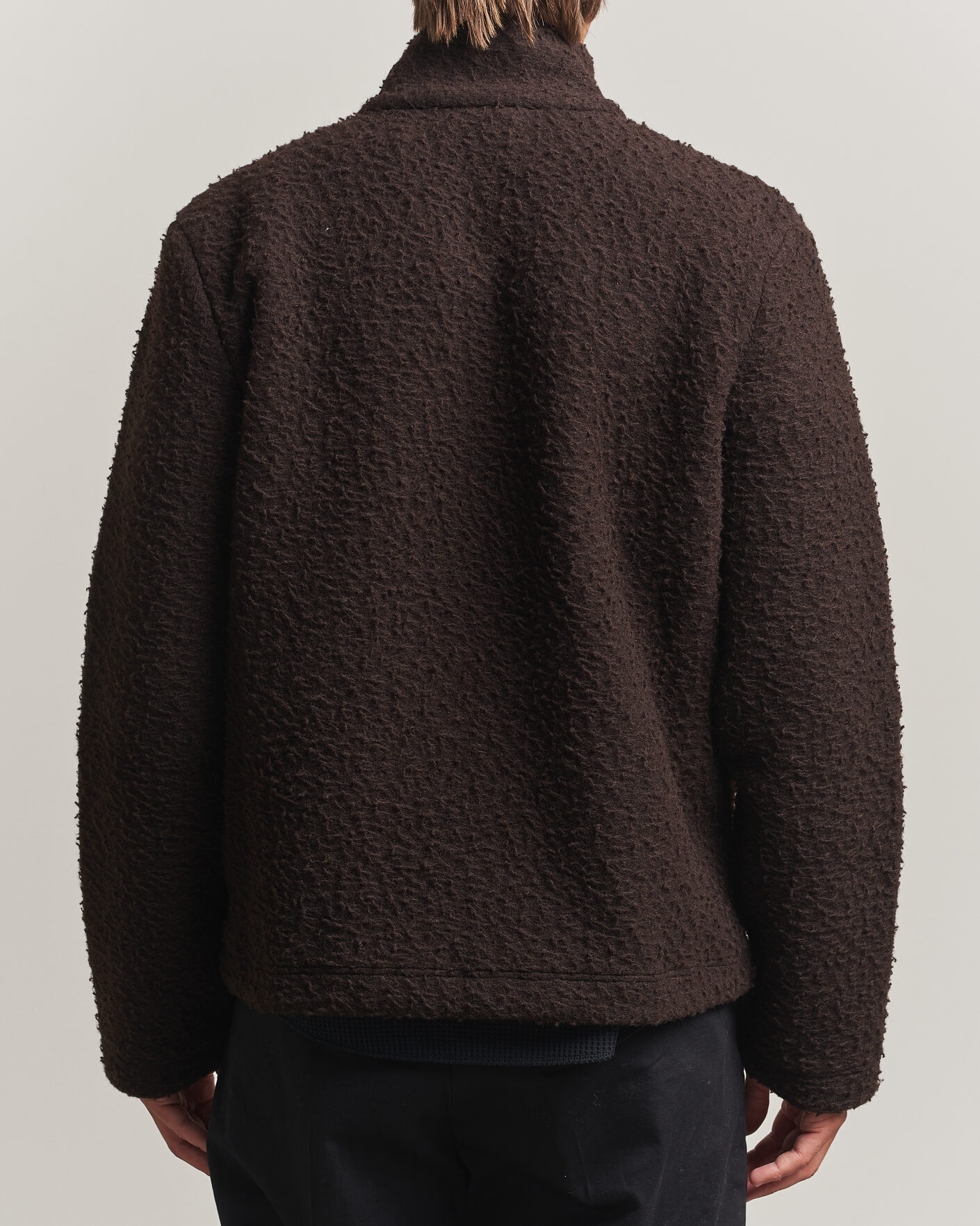 Homme | Pulls Et Tricots | Moncler | Half Zip Fleece Sweater Dark Brown