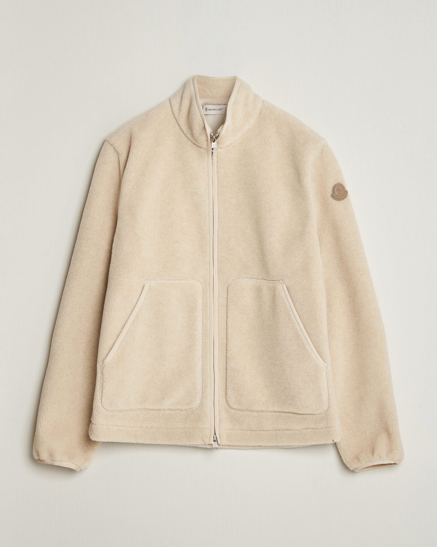 Heren | Truien | Moncler | Full Zip Fleece  Cream