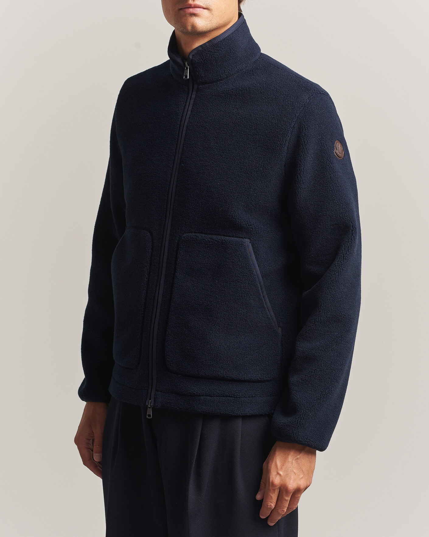 Heren | Truien | Moncler | Full Zip Fleece  Navy