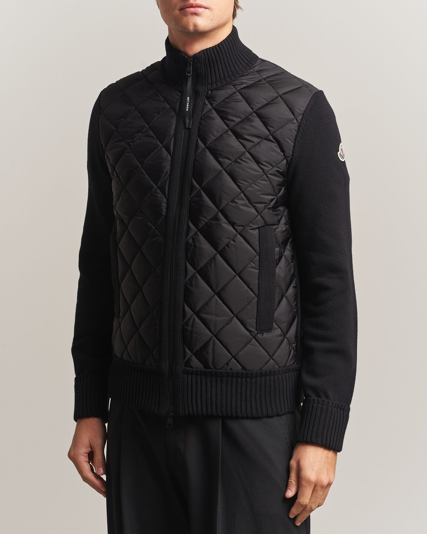 Homme | Manteaux Et Vestes | Moncler | Quilted Hybrid Jacket Black
