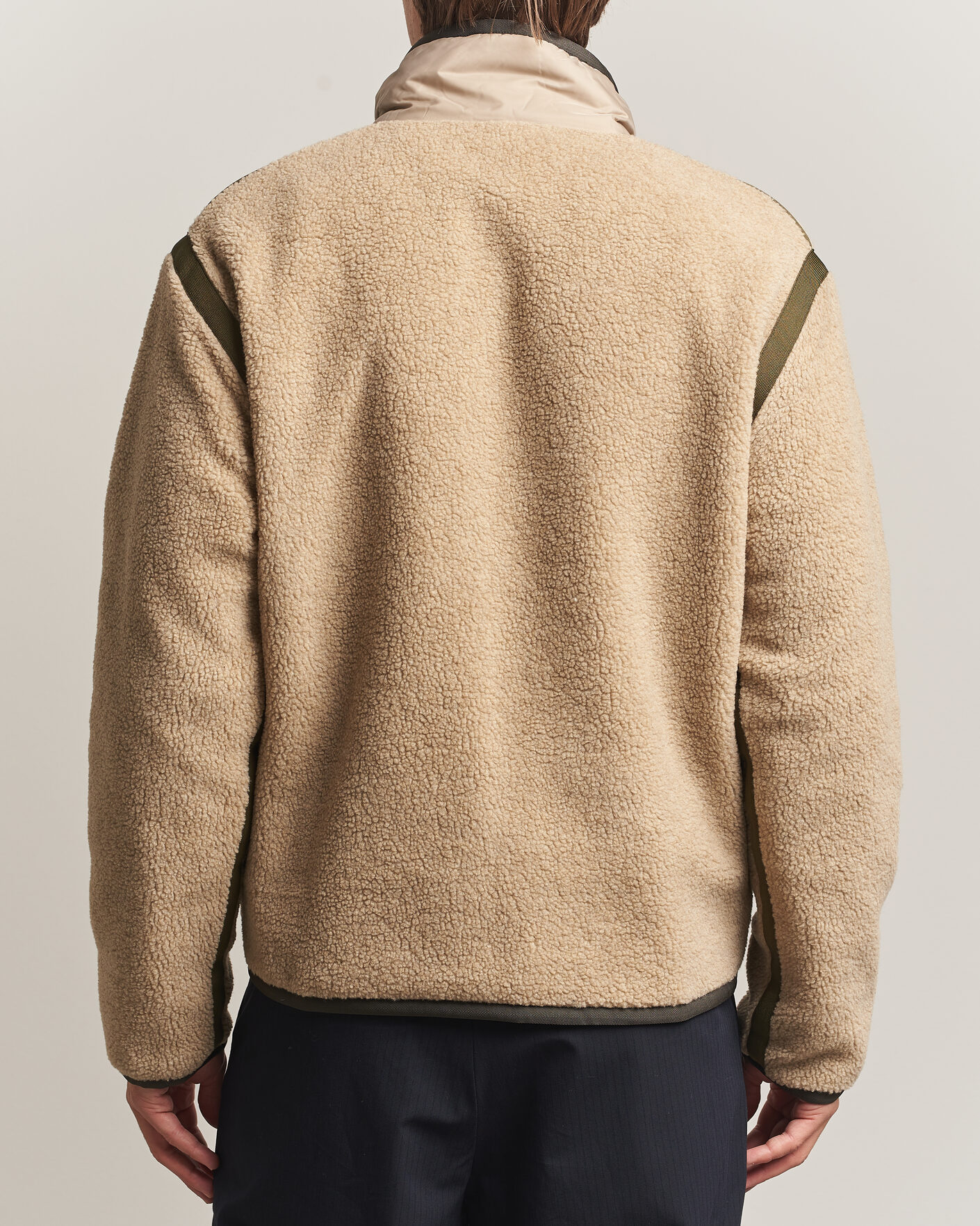 Homme | Pulls Et Tricots | Moncler Grenoble | Sherpa Zip Cardigan Beige/Green