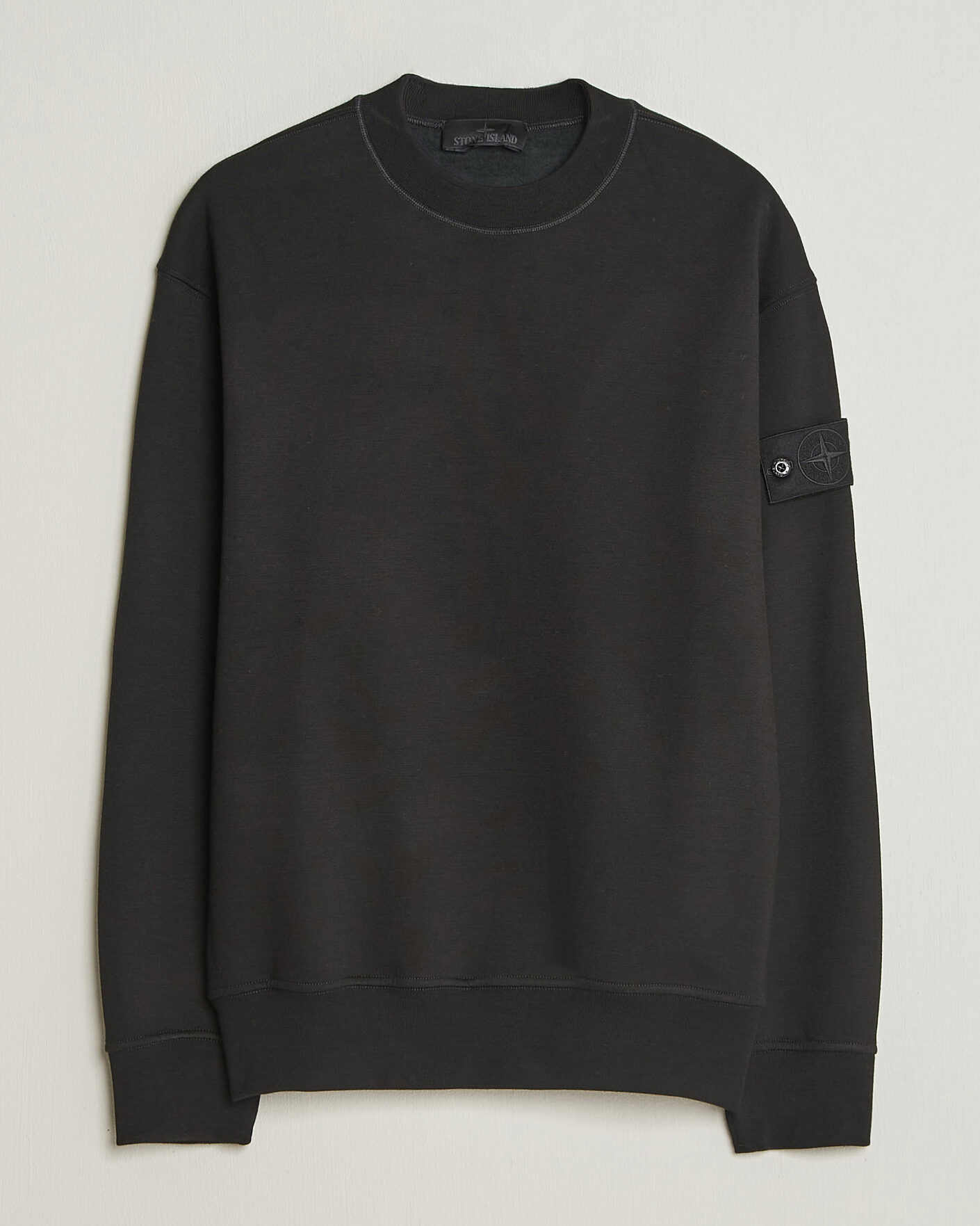 Homme | Pulls Et Tricots | Stone Island | Ghost Cotton/Wool Fleece Sweatshirt Black