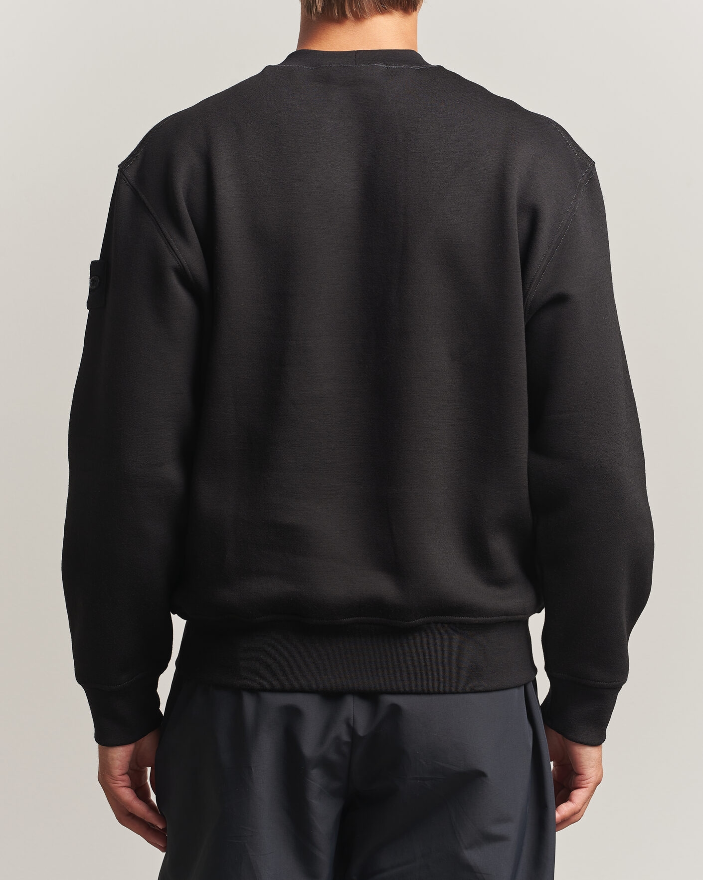 Homme | Pulls Et Tricots | Stone Island | Ghost Cotton/Wool Fleece Sweatshirt Black