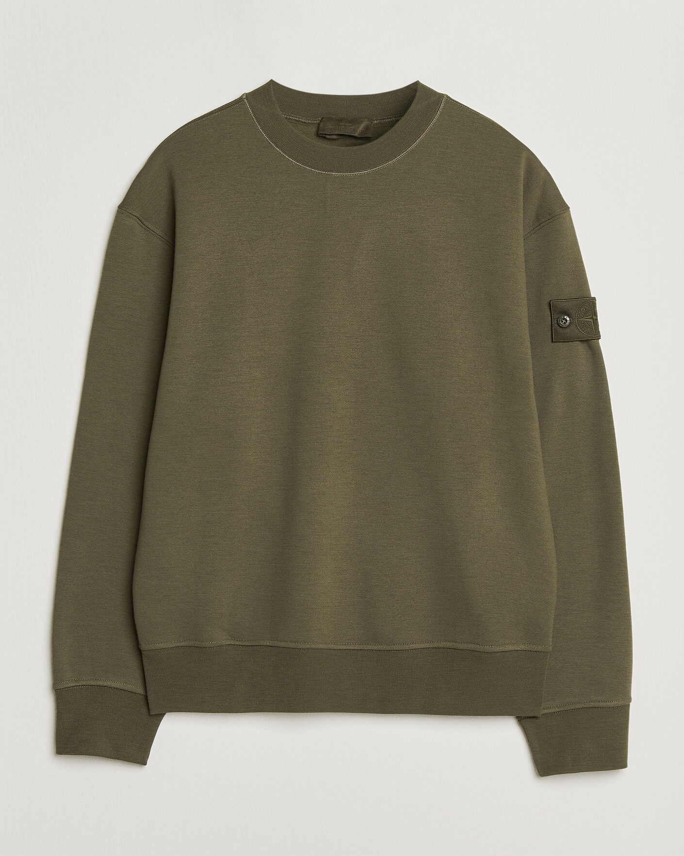 Heren | Truien | Stone Island | Ghost Cotton/Wool Fleece Sweatshirt Miltary Green