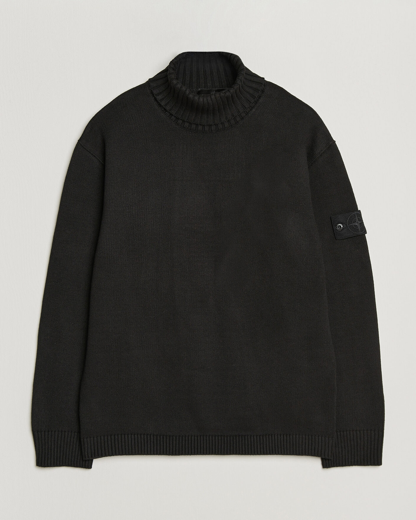 Heren | Truien | Stone Island | Ghost Plush Stitch Winter Cotton Rollneck Black