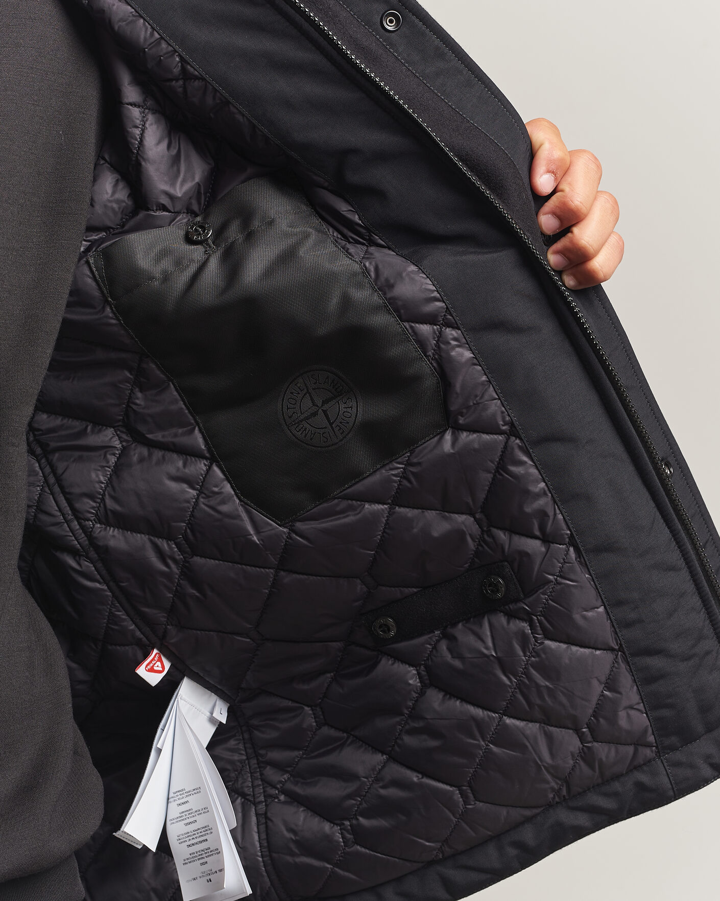 Homme | Manteaux Et Vestes | Stone Island | Ghost Wool/Nylon Flannel Short Parka Black