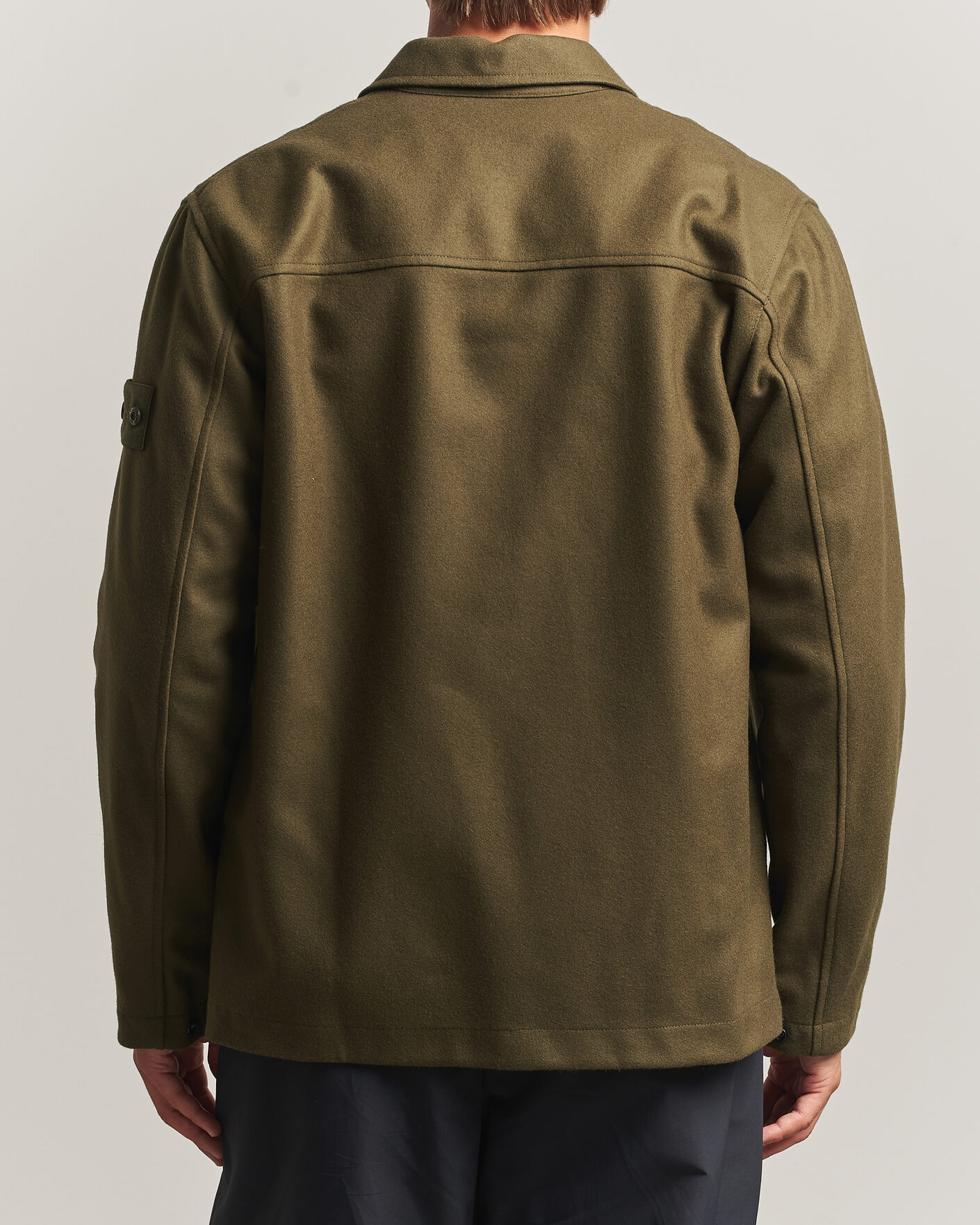 Heren | Overhemden | Stone Island | Ghost Wool/Nylon Flannel Overshirt Miltary Green