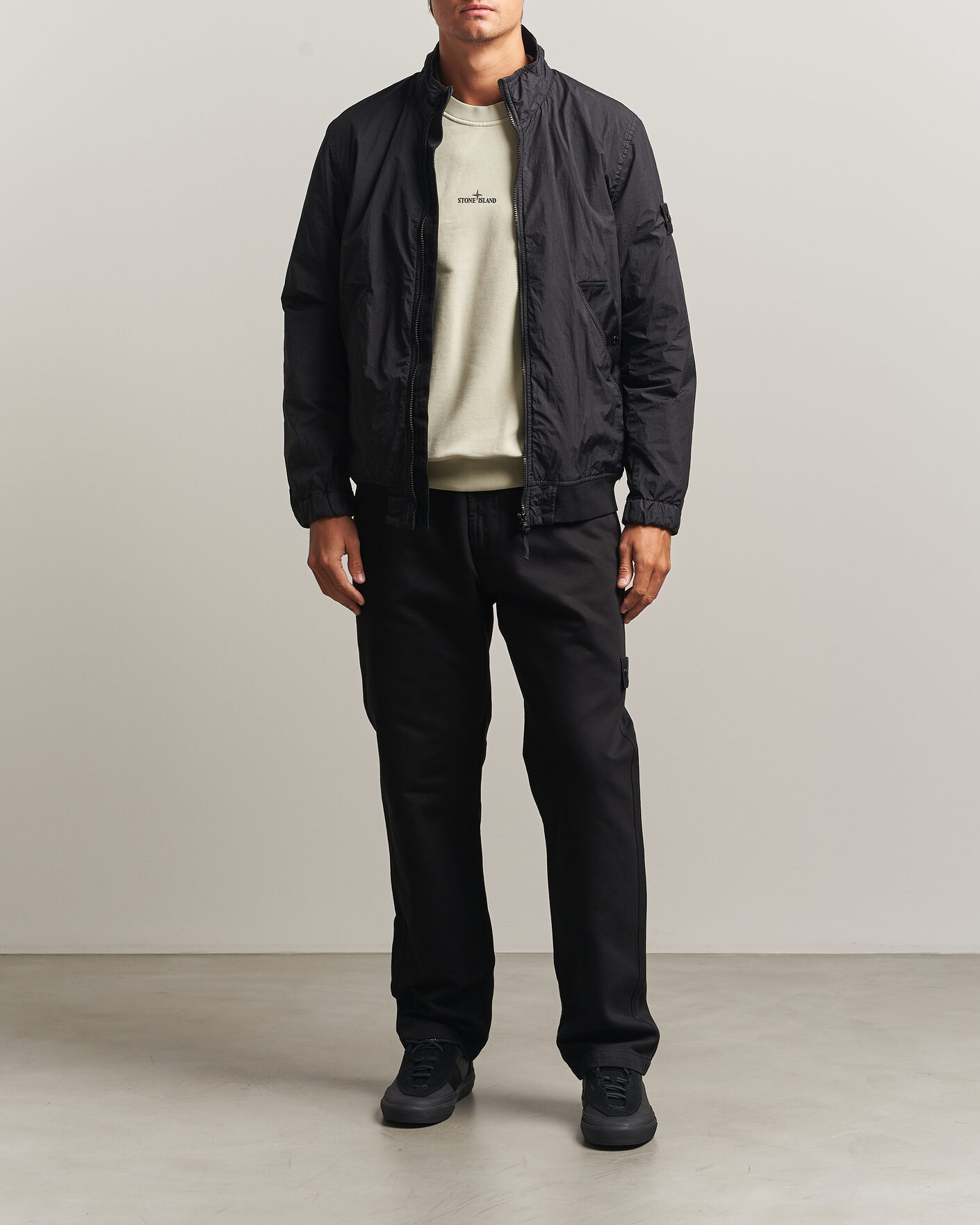 Homme | Manteaux Et Vestes | Stone Island | Crinkle Reps Jacket Black