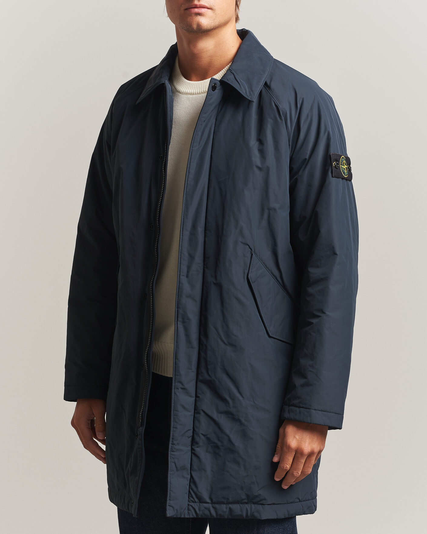 Heren | Jassen | Stone Island | Micro Reps Padded Coat Navy Blue