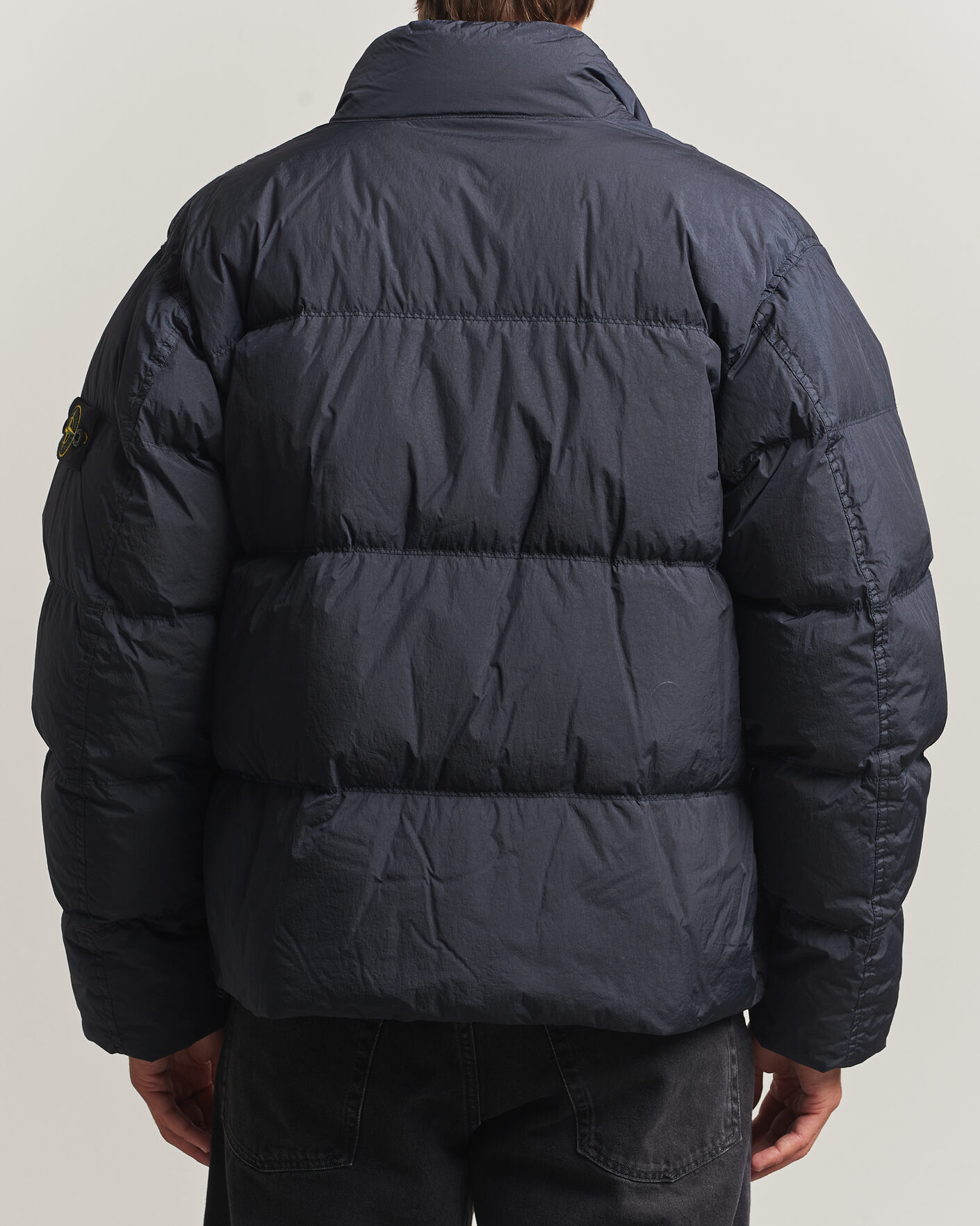 Homme | Manteaux Et Vestes | Stone Island | Crinkle Reps Padded Down Jacket Navy Blue